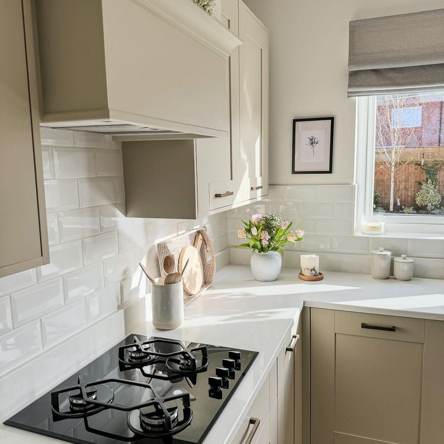 Elegant and modern kitchen with natural light