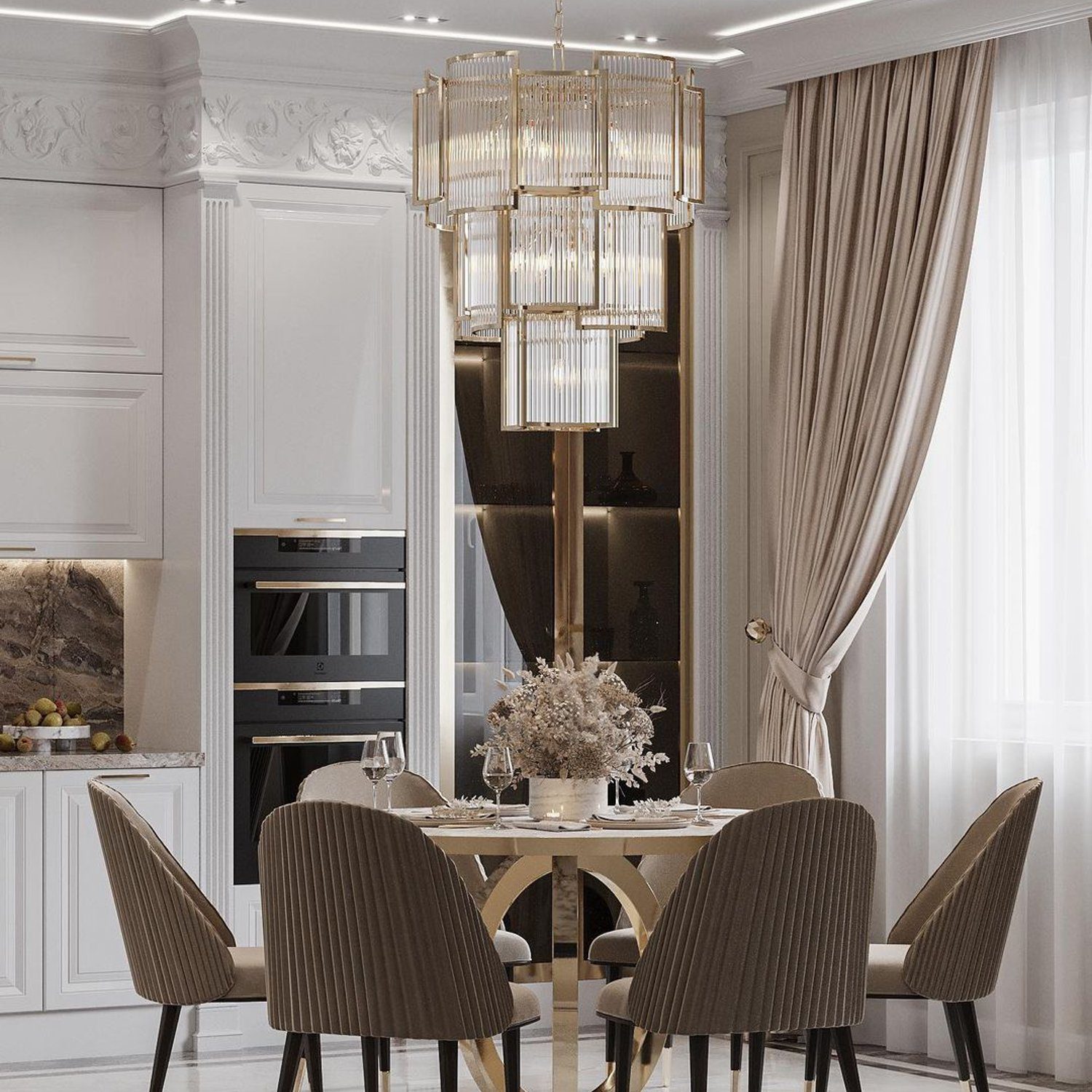 Elegant dining room with sophisticated decor