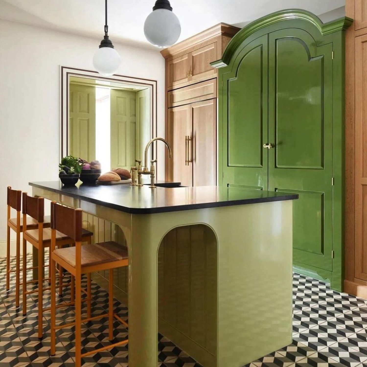 A harmoniously designed kitchen area