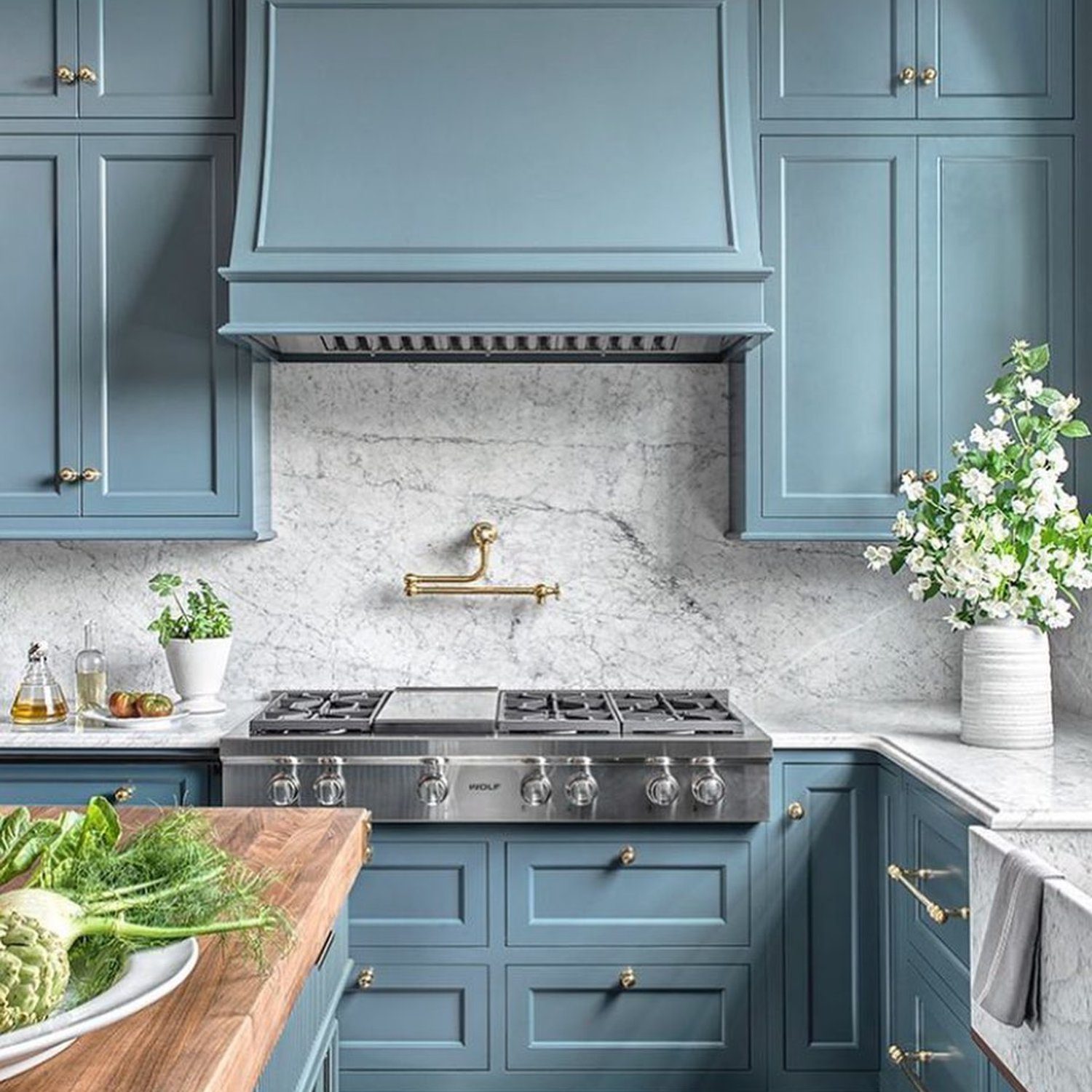 Elegant Blue Kitchen