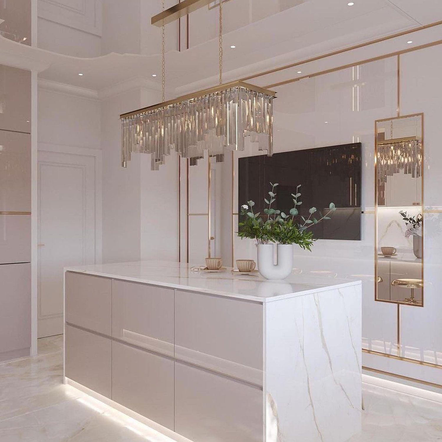 Elegant modern kitchen with a luxurious touch