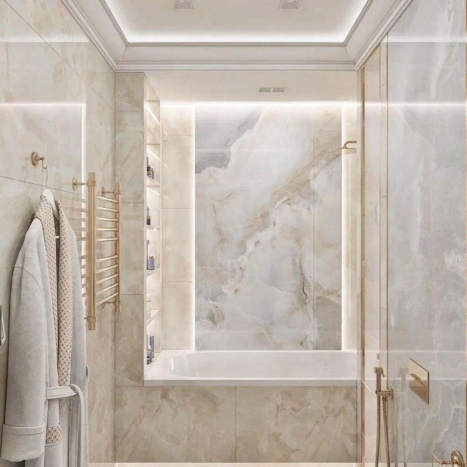 Elegant Marble Bathroom Design