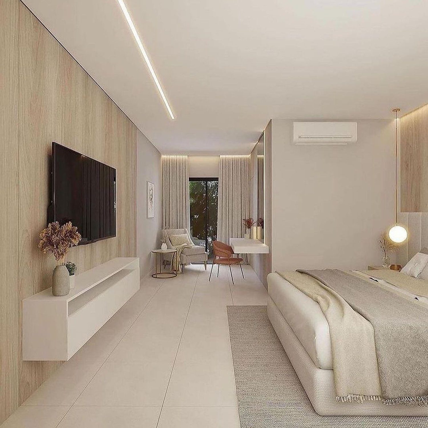 Elegant minimalist bedroom design