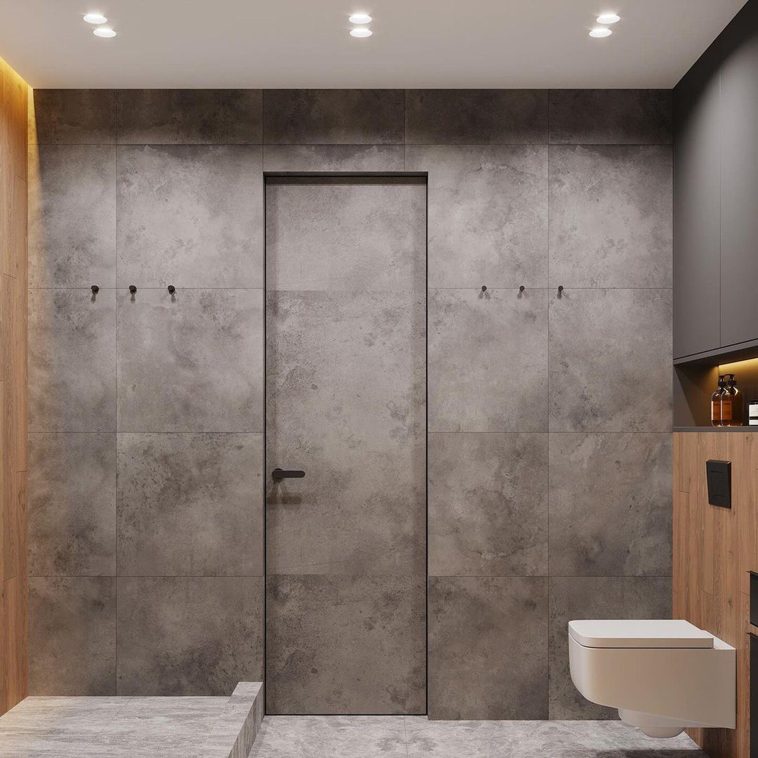 Modern bathroom design with a sleek shower cubicle