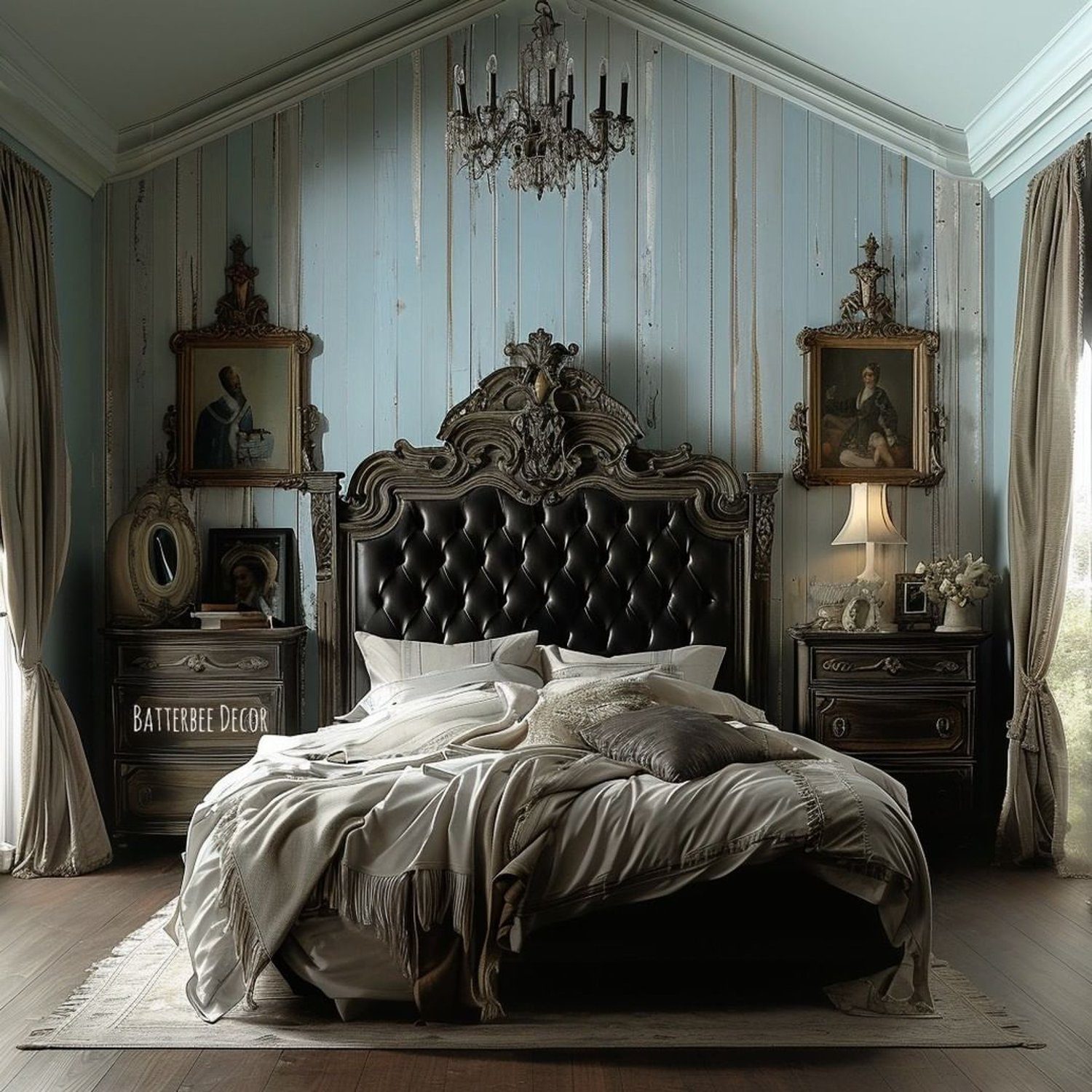 Elegant vintage bedroom with a royal ambiance