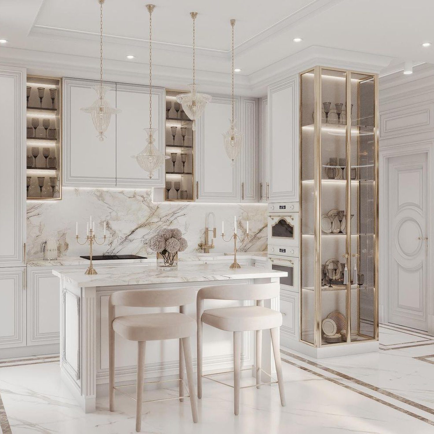 Elegant white kitchen