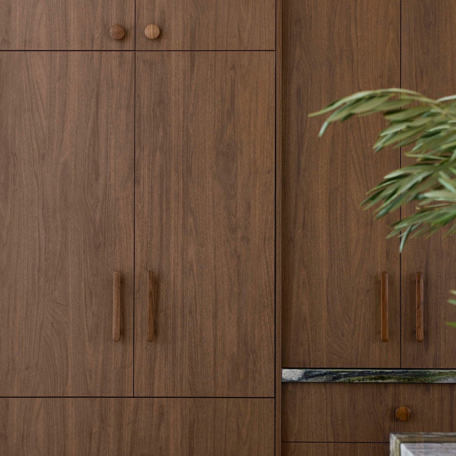 Elegant wooden cabinetry providing a minimalist and natural appeal