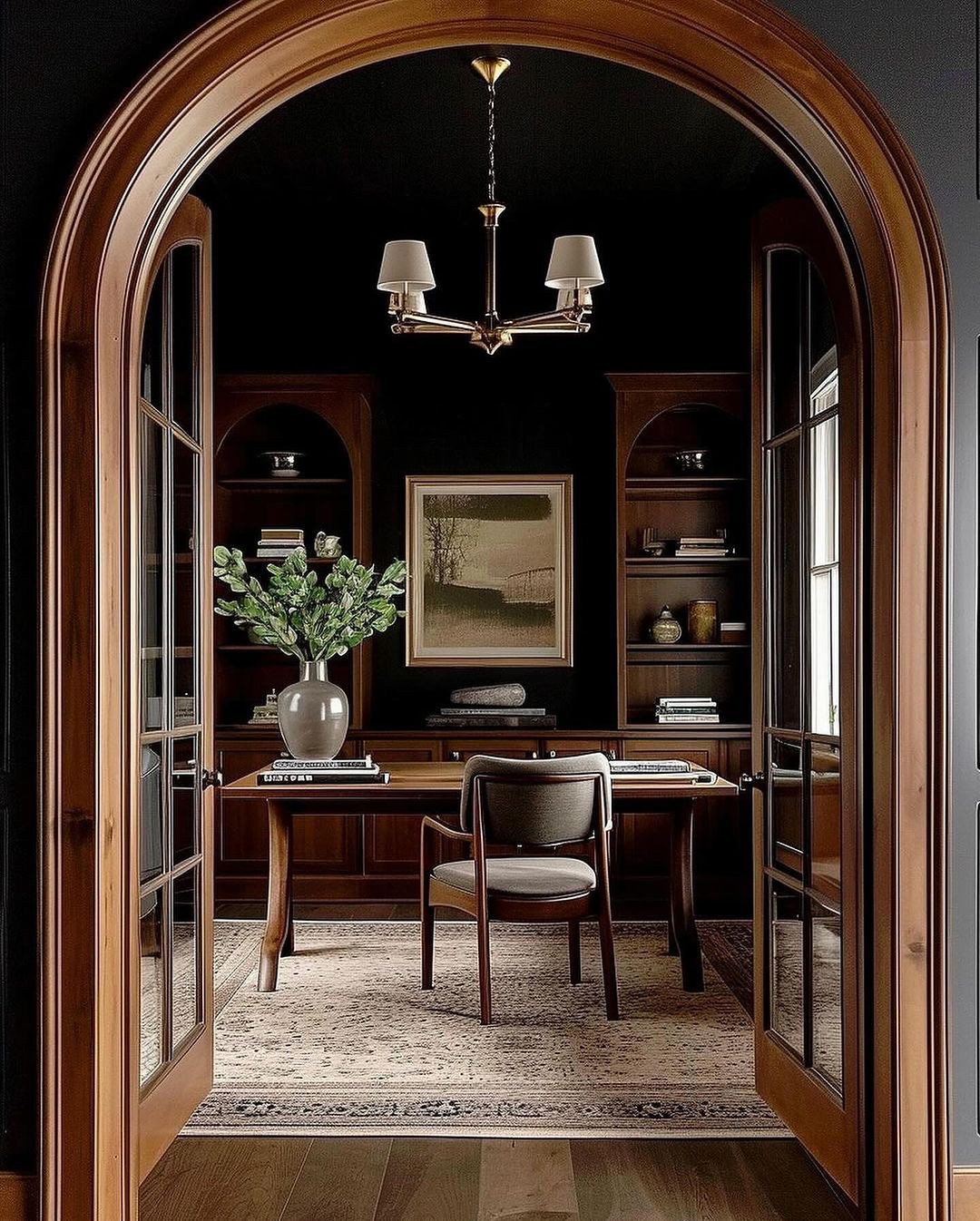 A sophisticated home office space