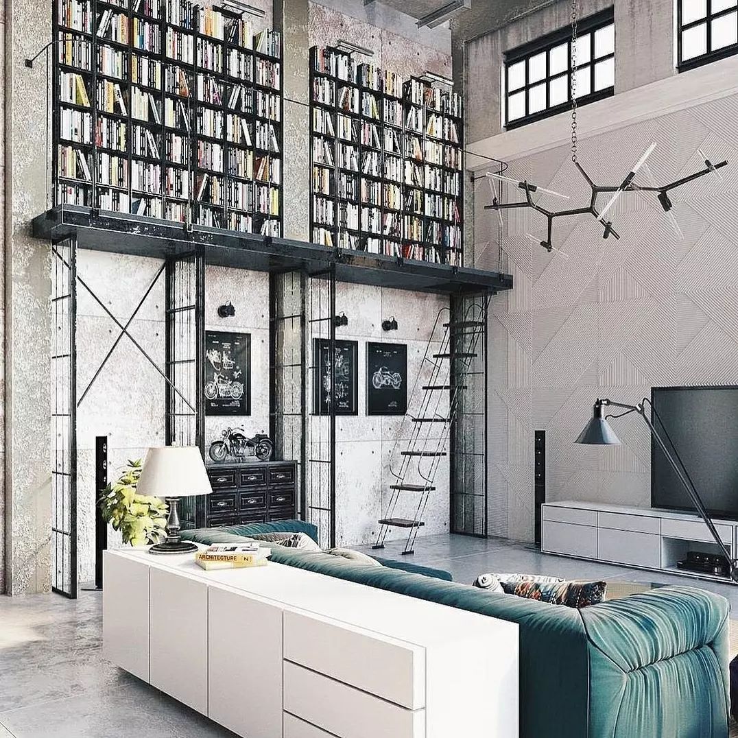 A stylishly designed loft living space