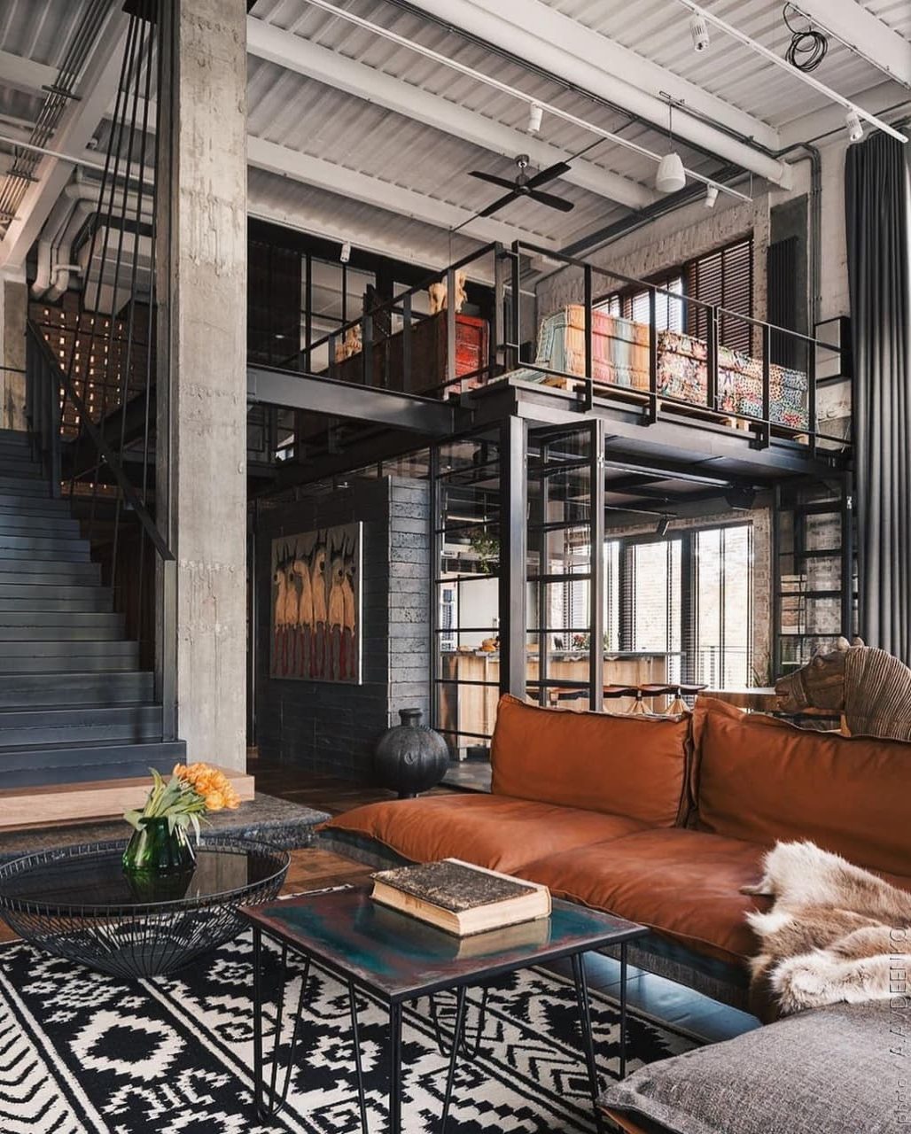 Industrial-chic loft with open floor plan