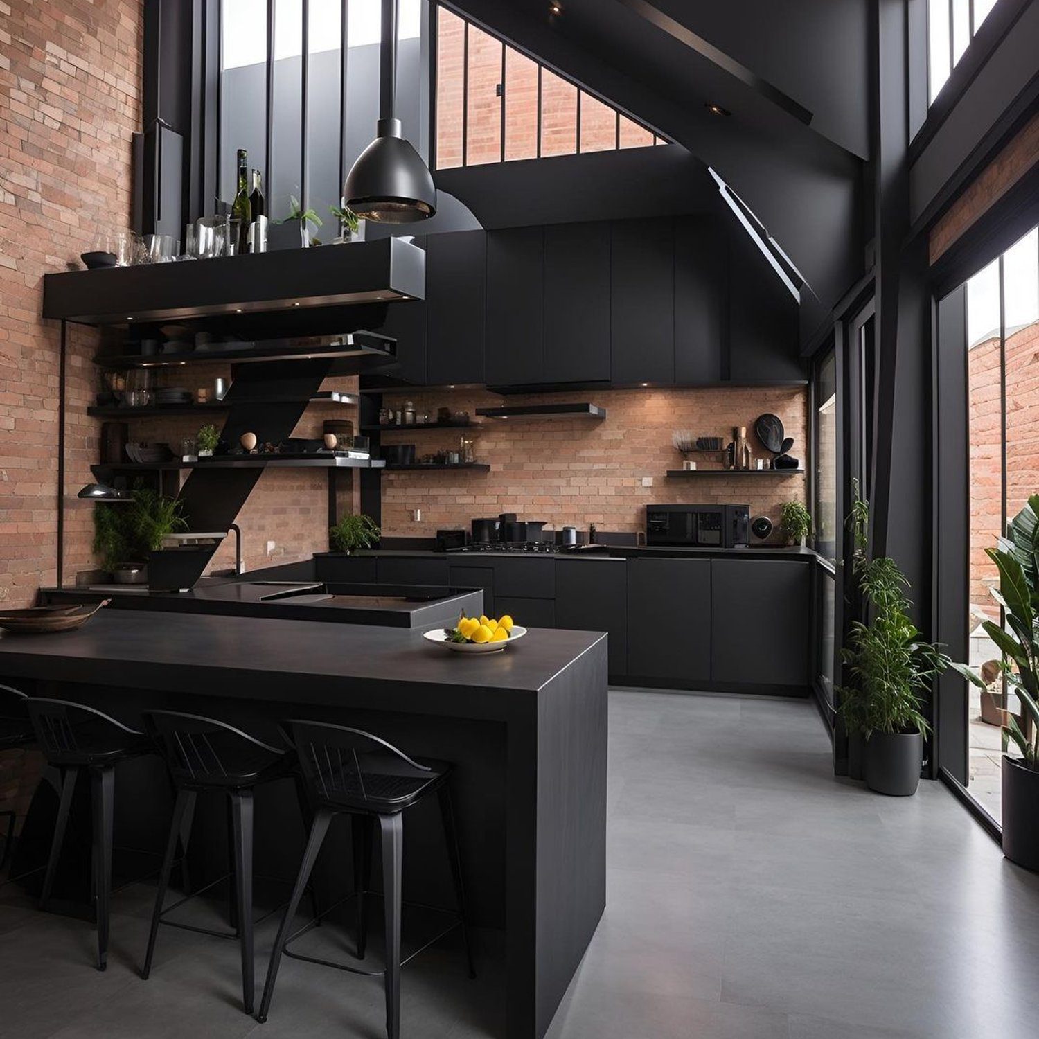 Contemporary kitchen with industrial influences