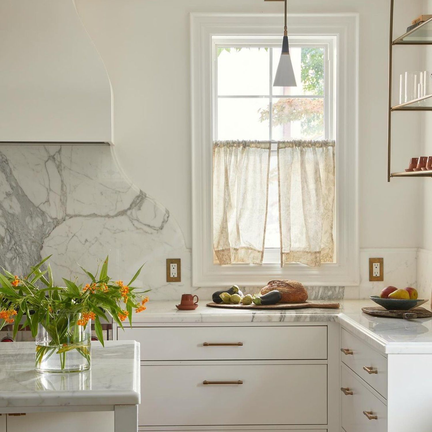 A bright and inviting kitchen space with delicate balance