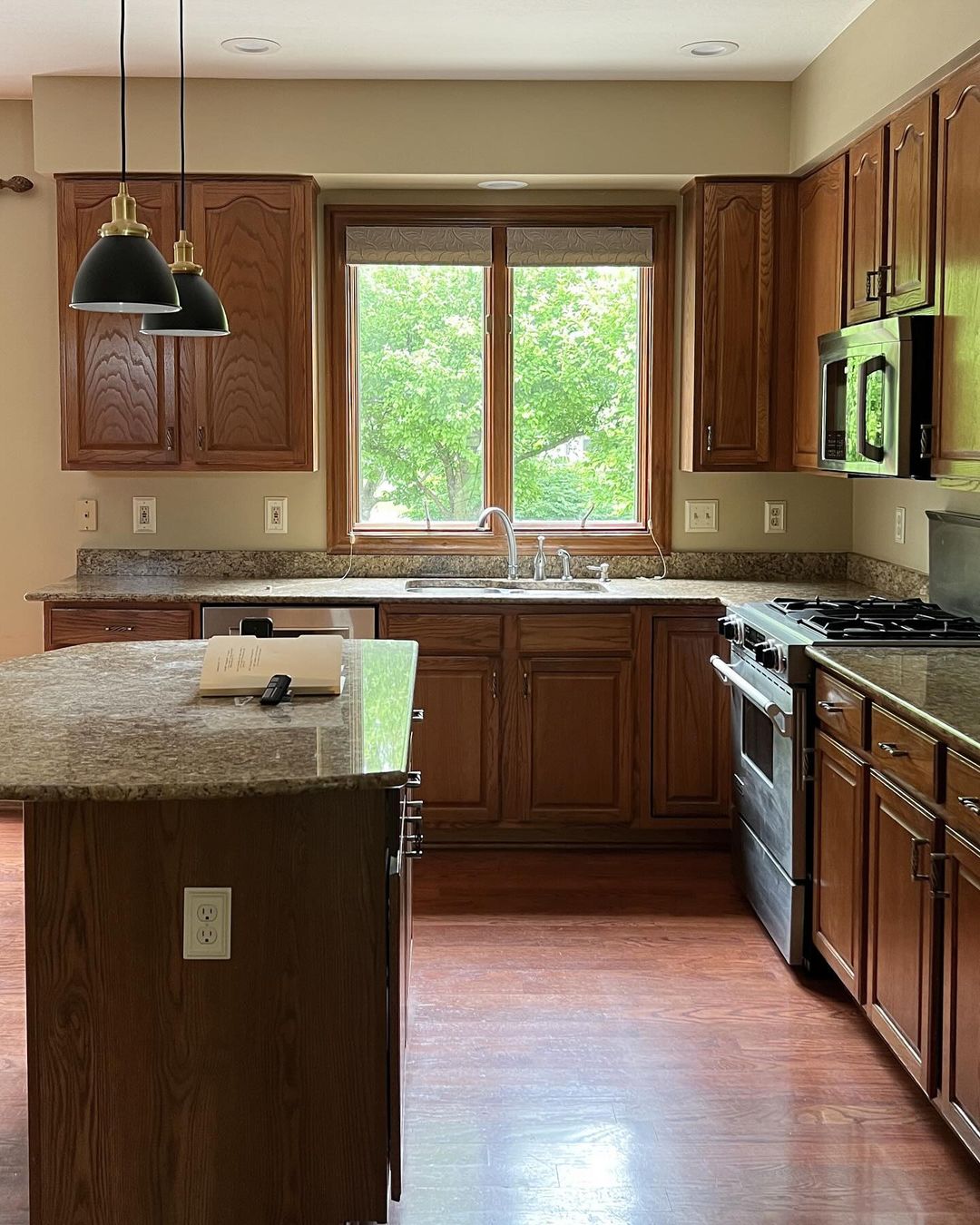 Warm and inviting kitchen with a view