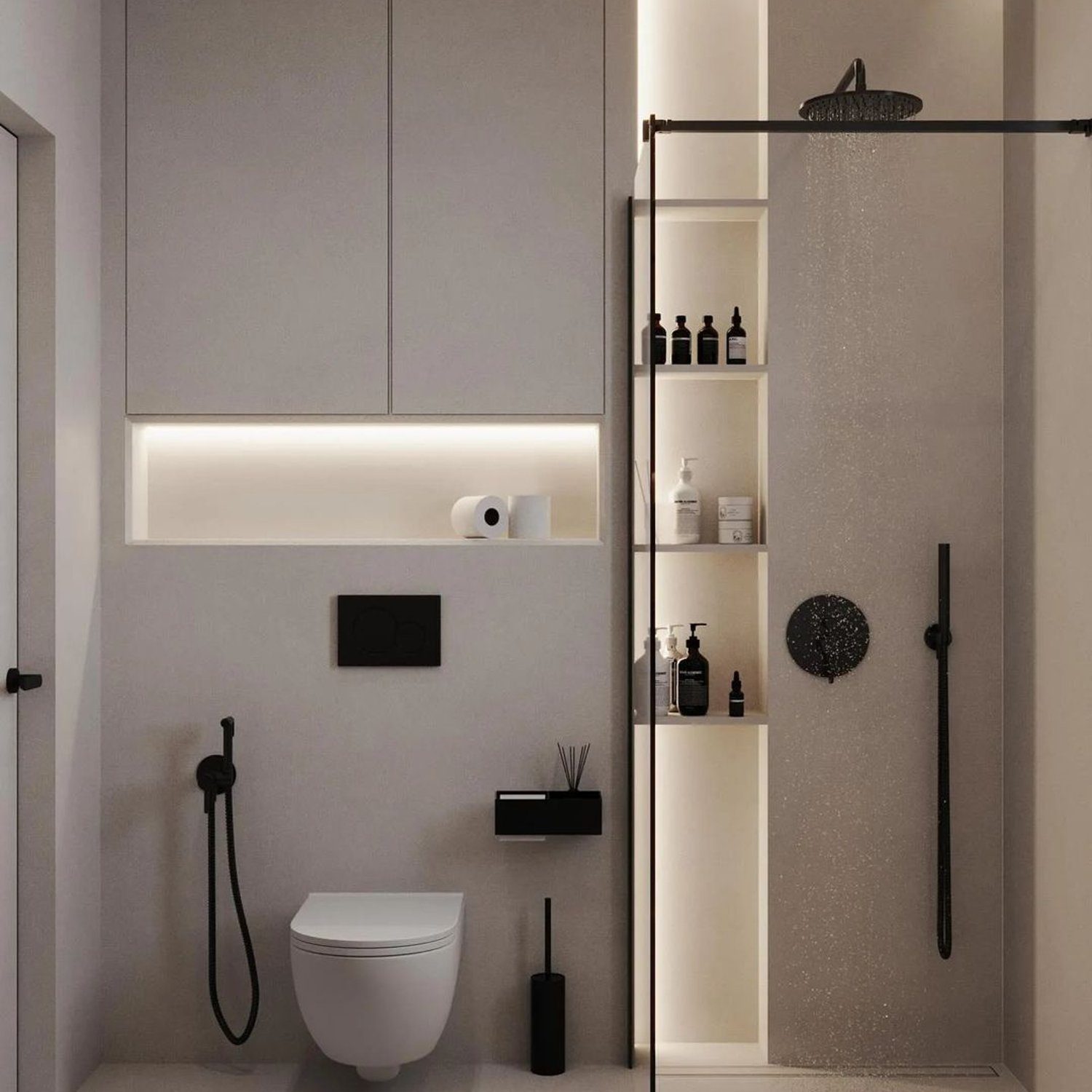 A modern, minimalist bathroom design