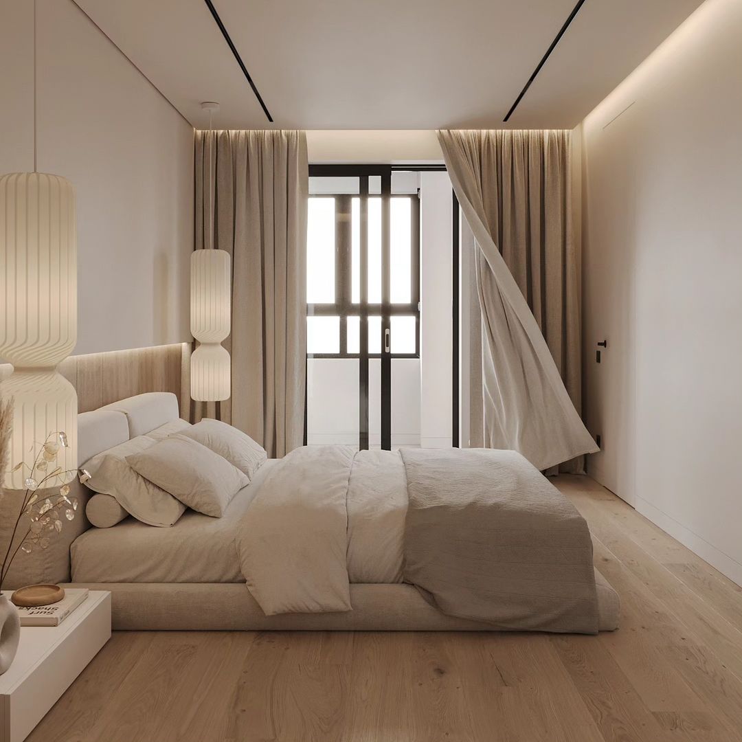 Minimalist Bedroom Design with Warm Tones