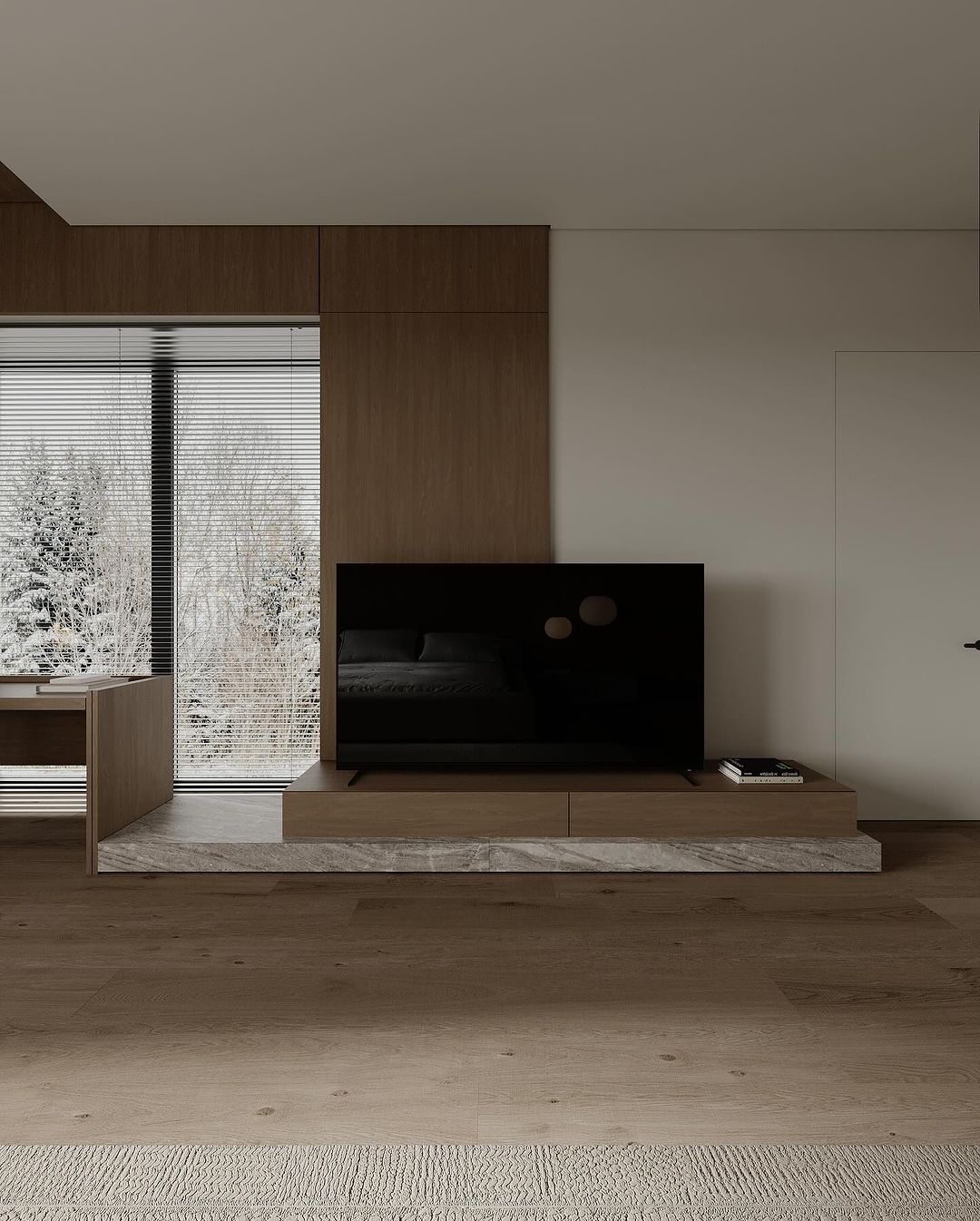 Minimalist Living Room with a View