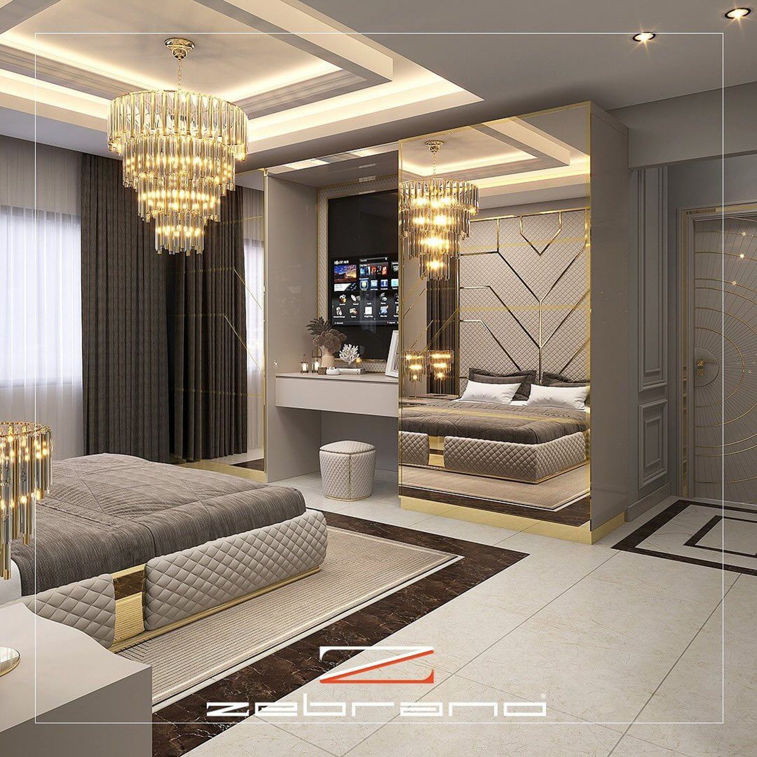 Luxurious Bedroom with Elegant Design Features