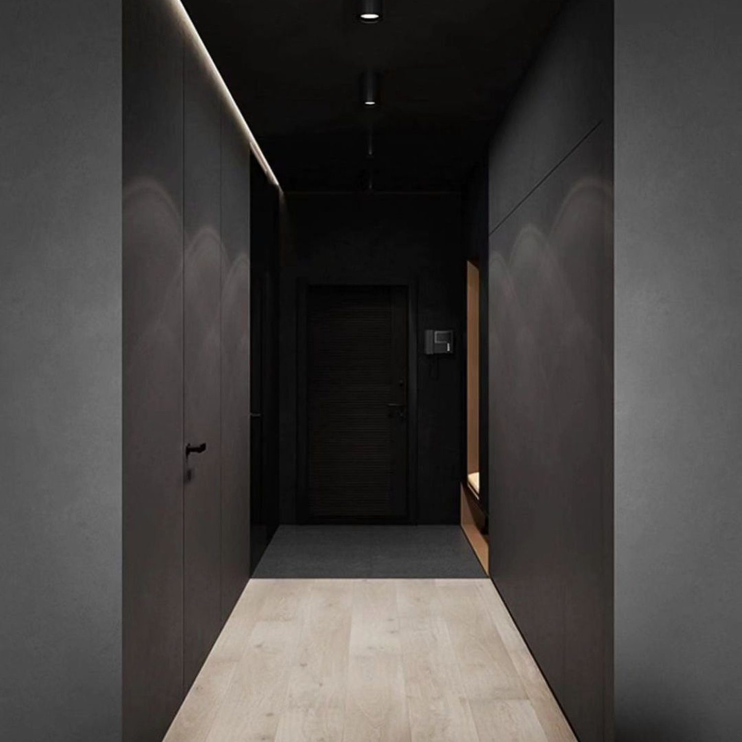 Contemporary corridor design with minimalist appeal