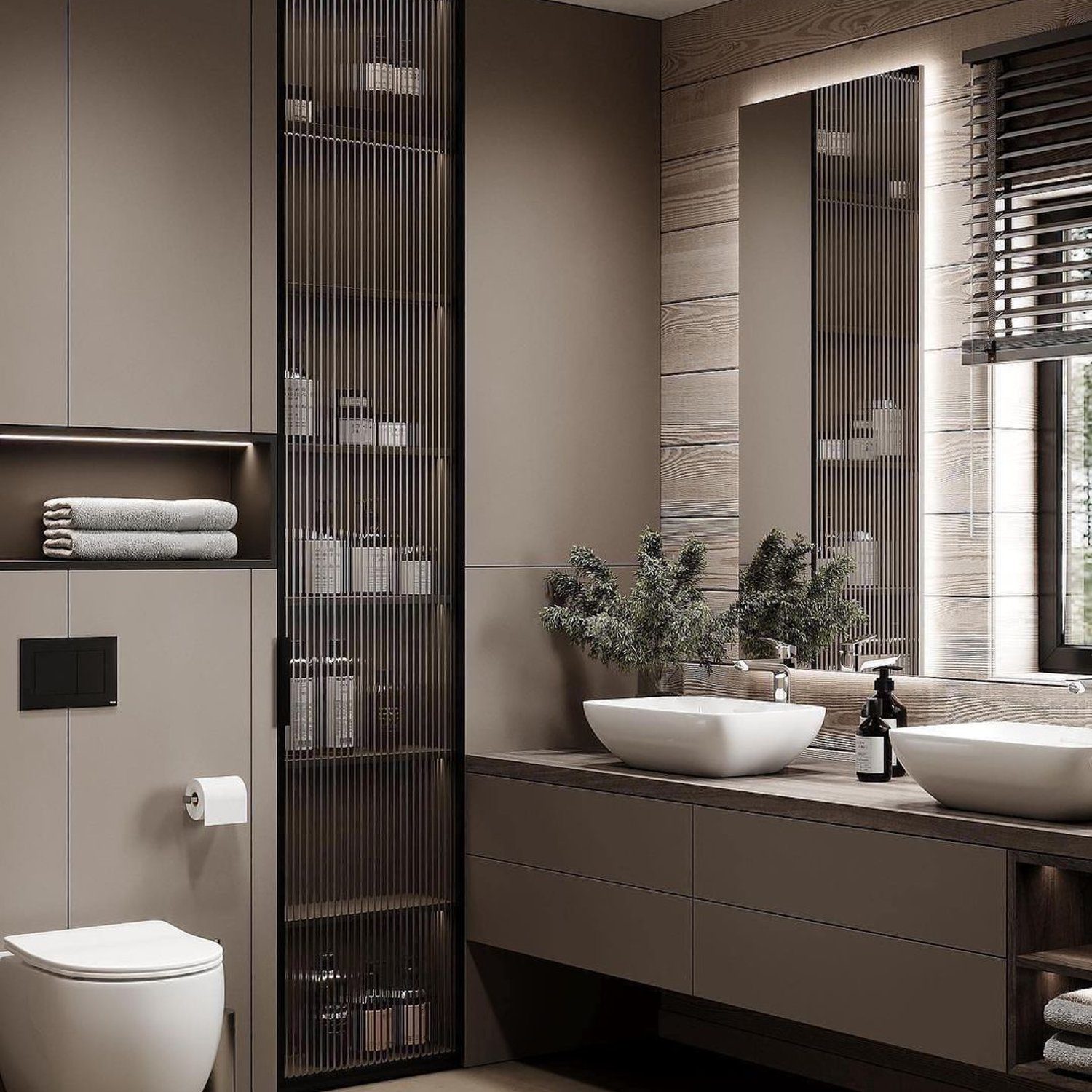 A modern and stylish bathroom