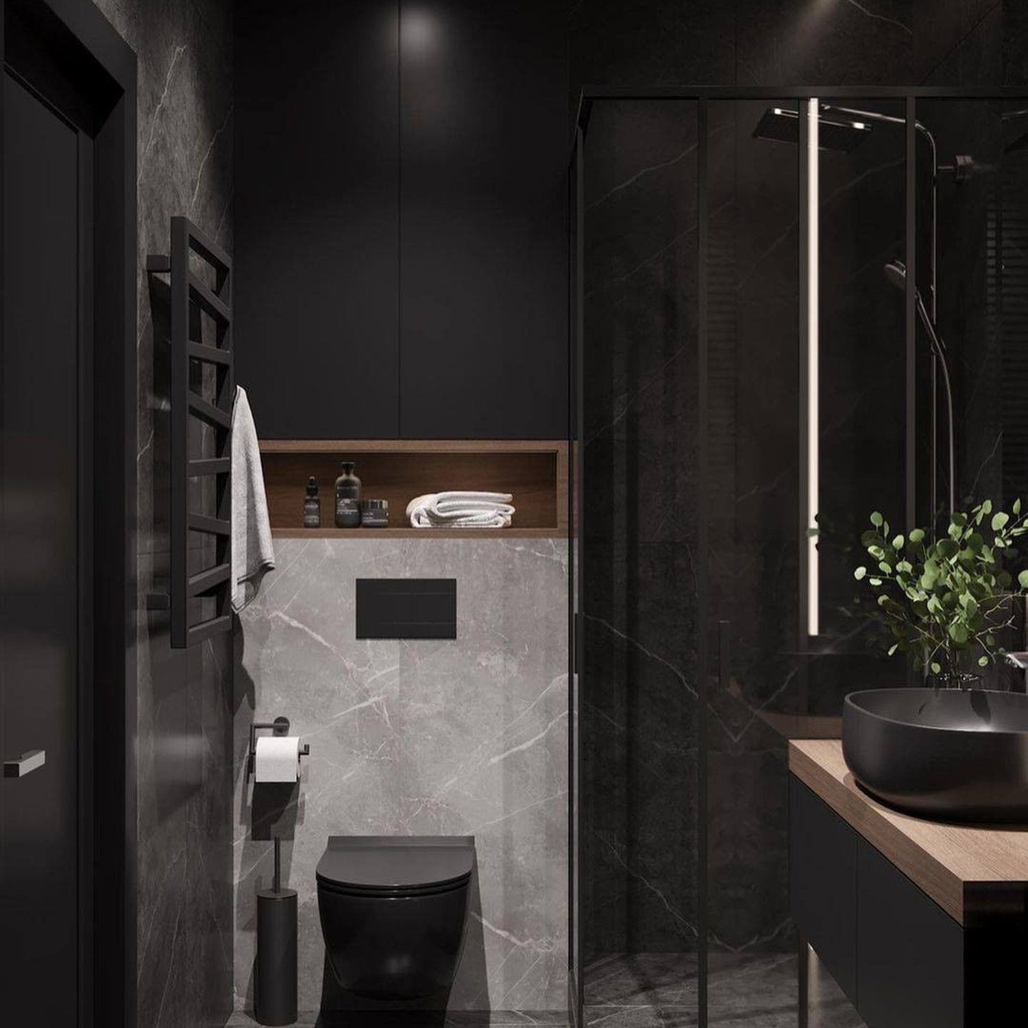 Elegant modern bathroom design with minimalistic features