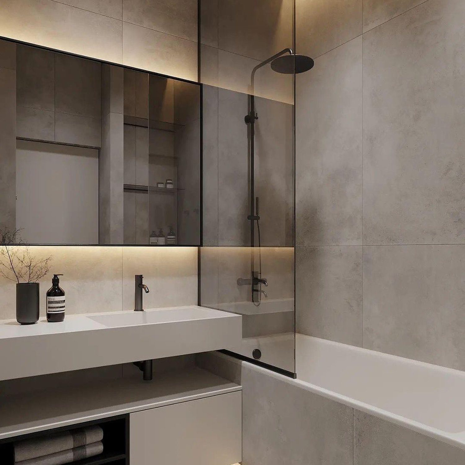 A sleek and modern bathroom design