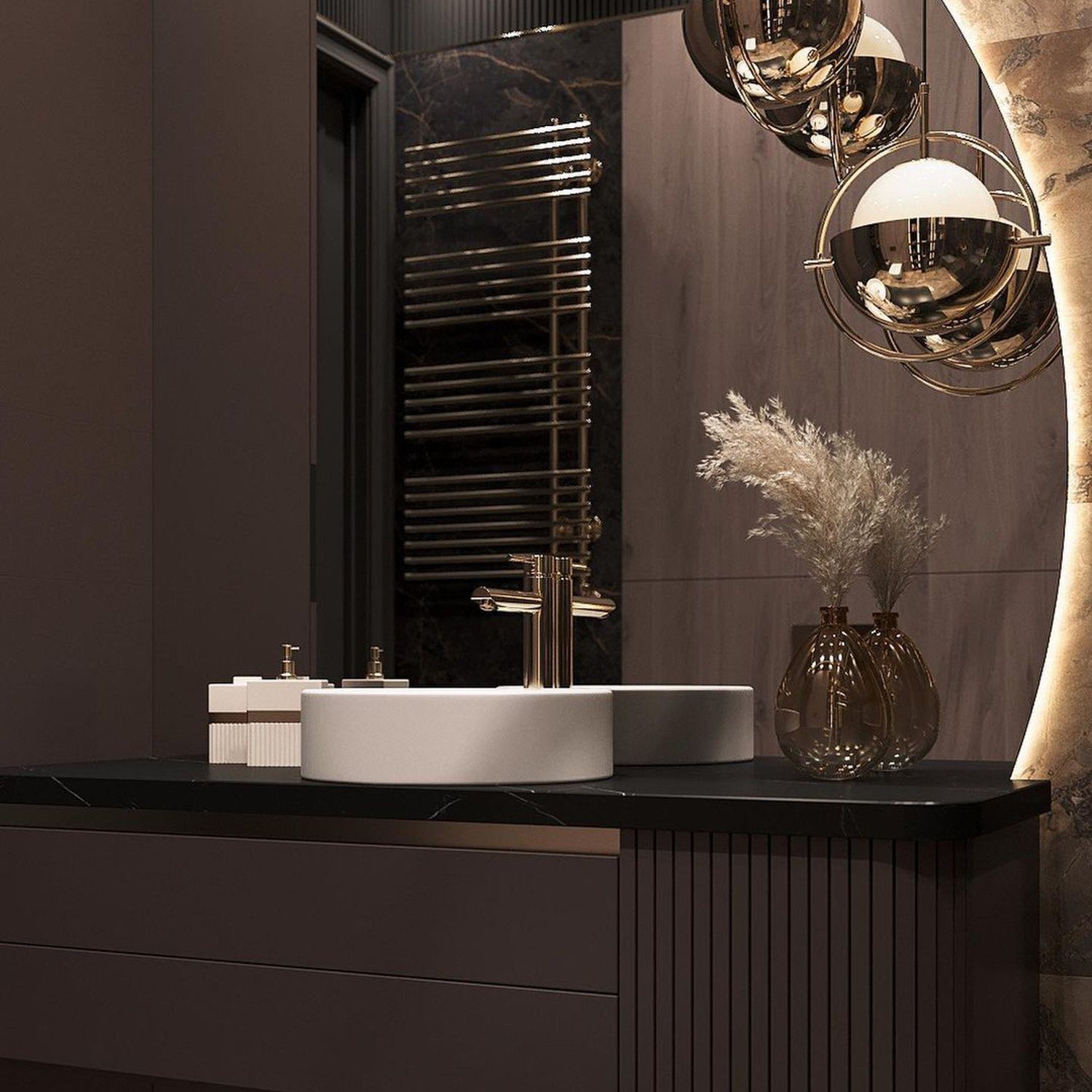 Elegant and modern bathroom interior