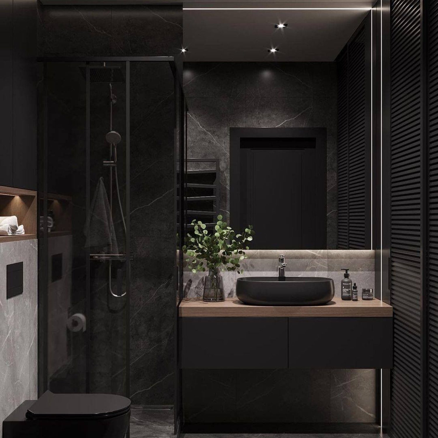 Modern and elegant bathroom design with sleek fixtures