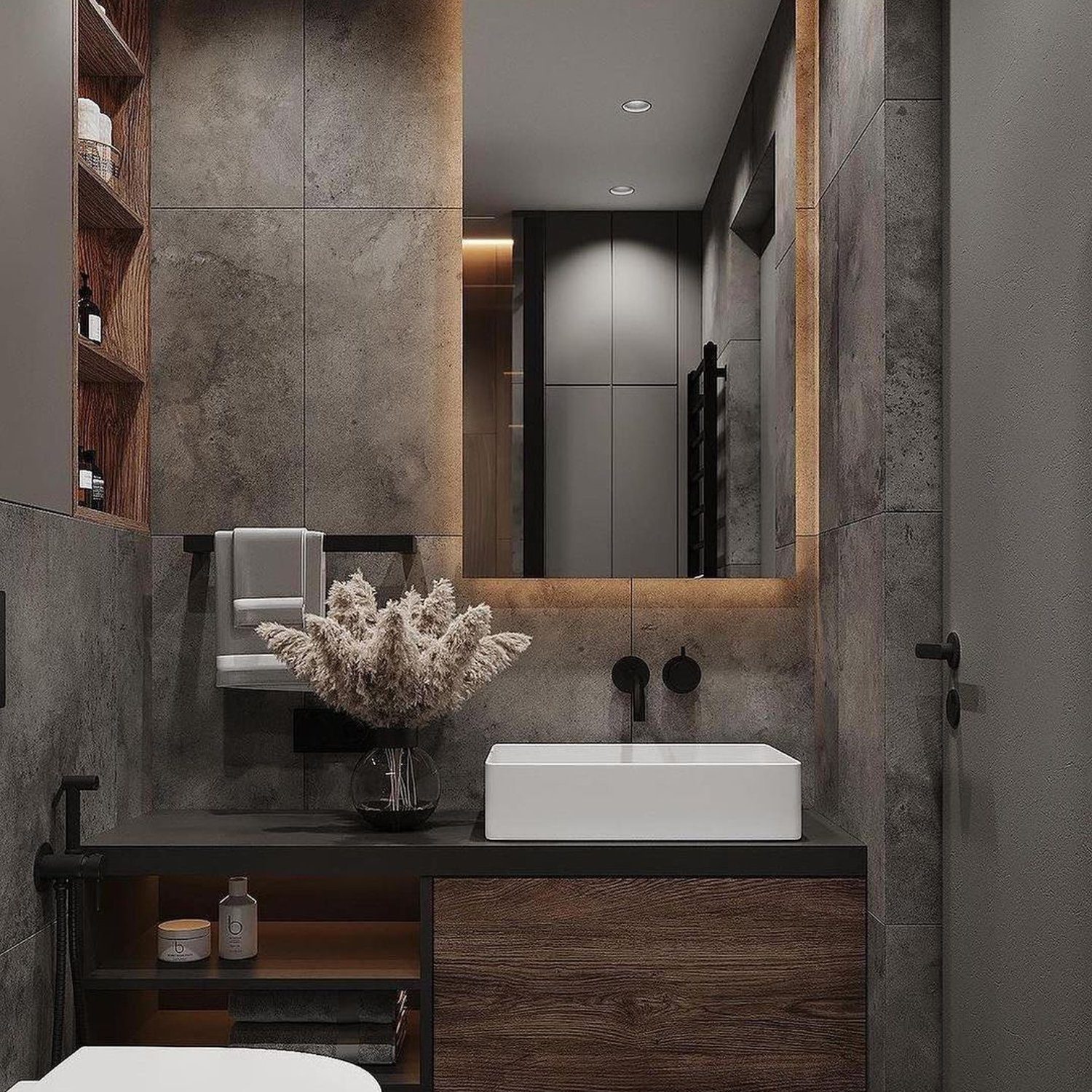 A modern and sophisticated bathroom