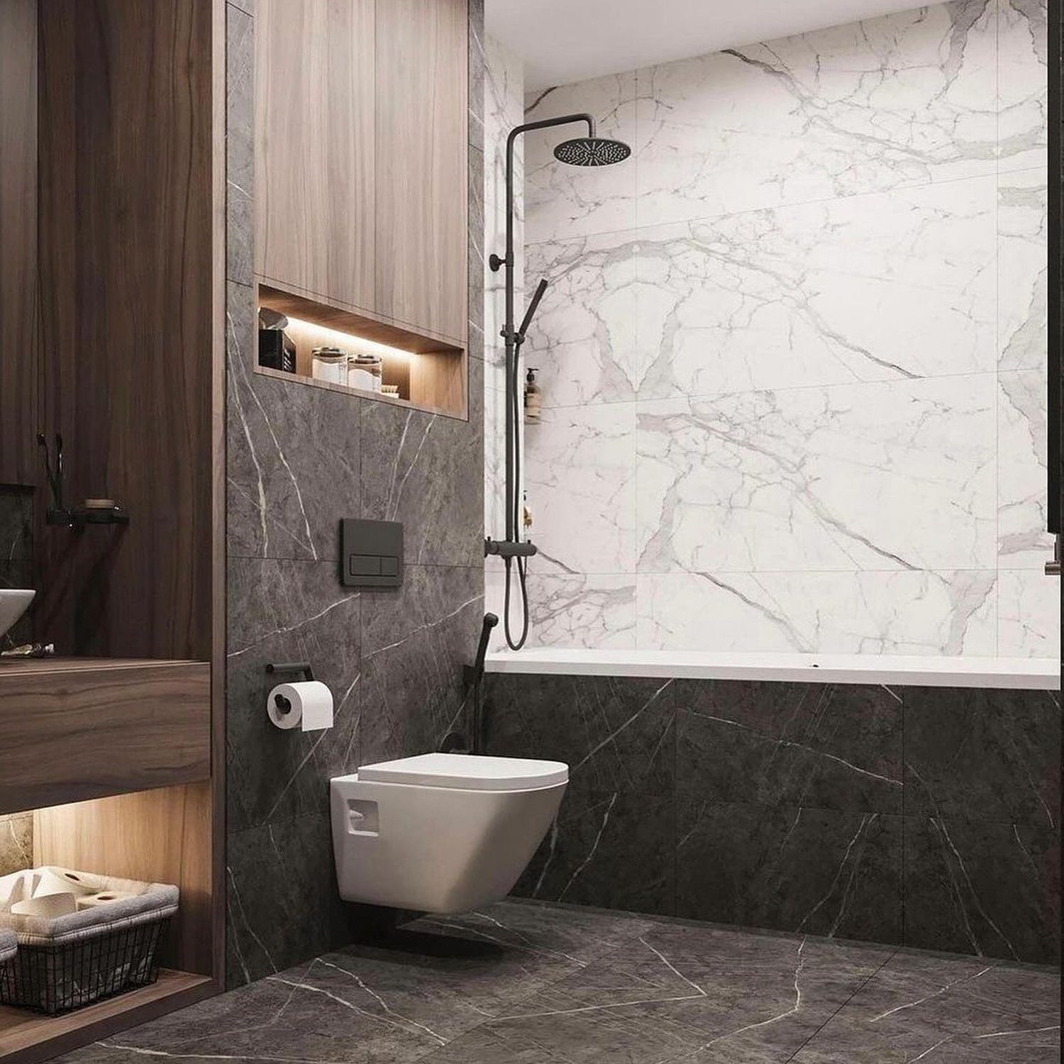 A modern and elegant bathroom design