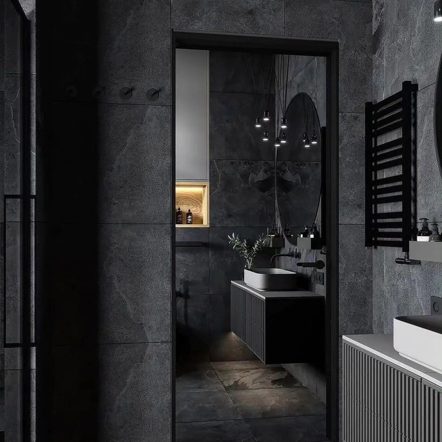 A stylish modern bathroom with a minimalist design