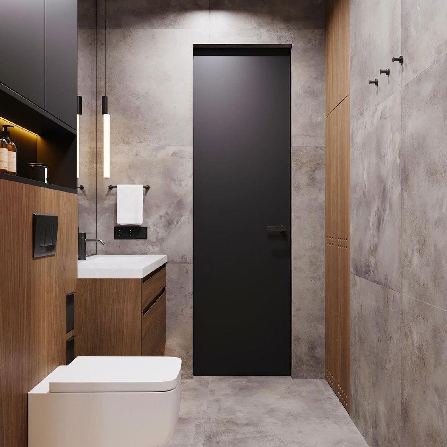 Modern minimalist bathroom with sleek design