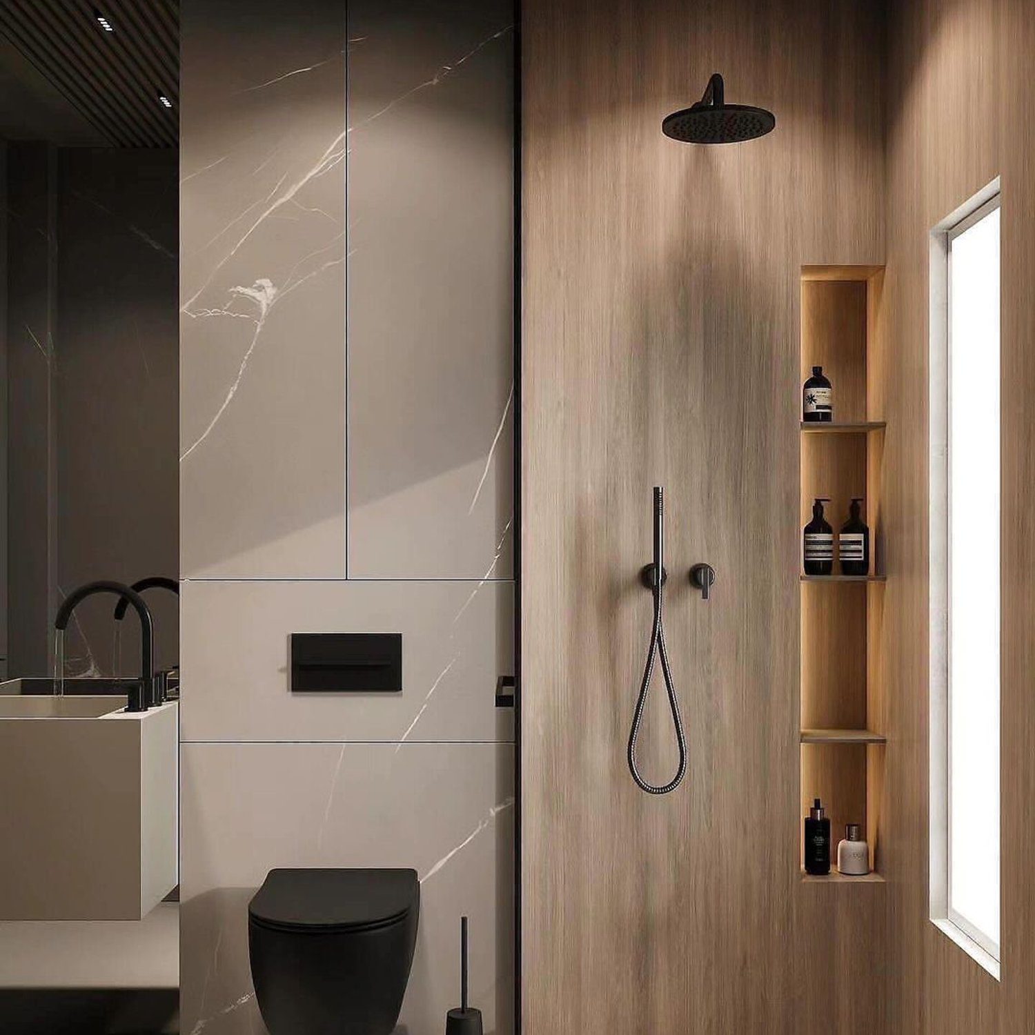 Elegantly designed modern bathroom