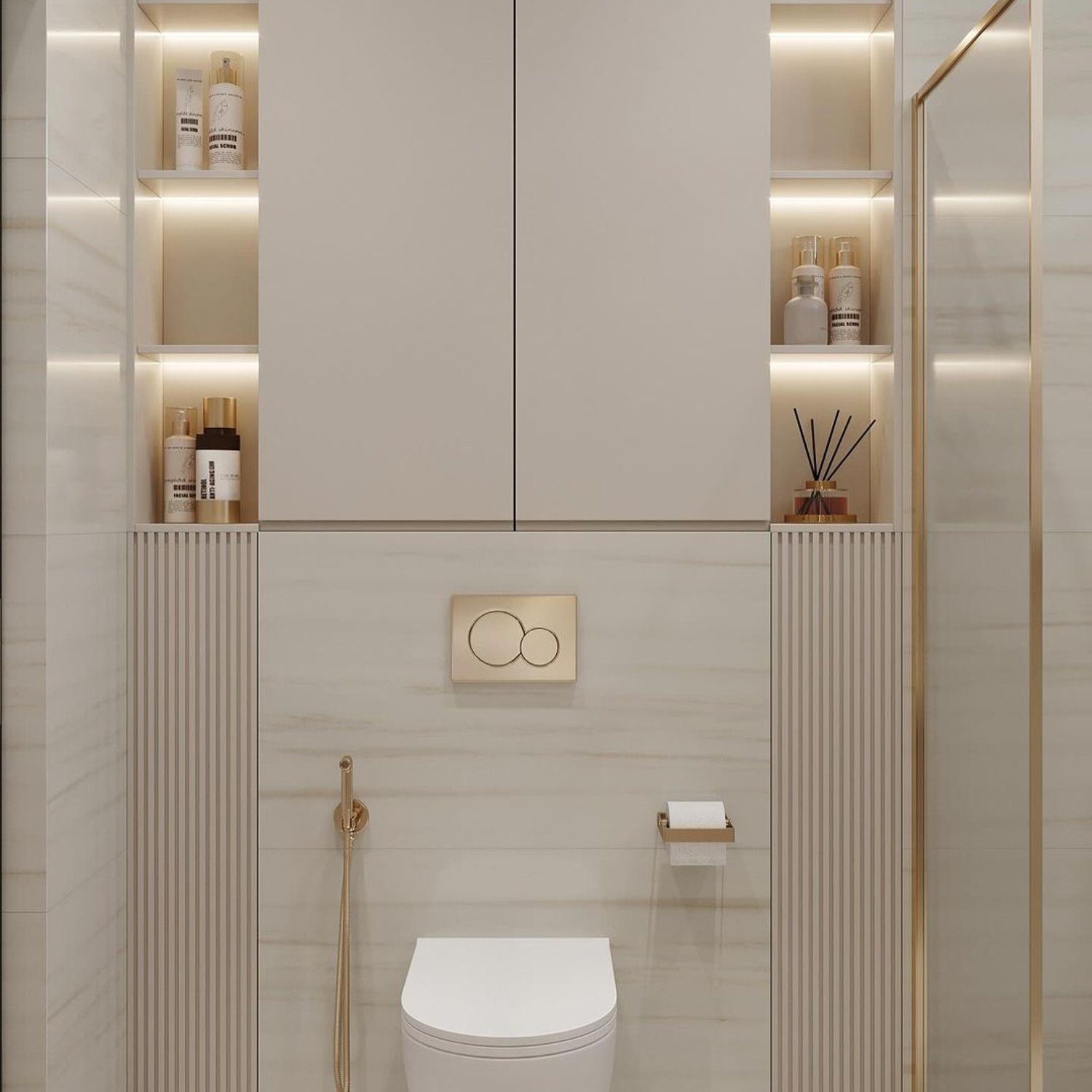 Elegant bathroom with harmonious design elements