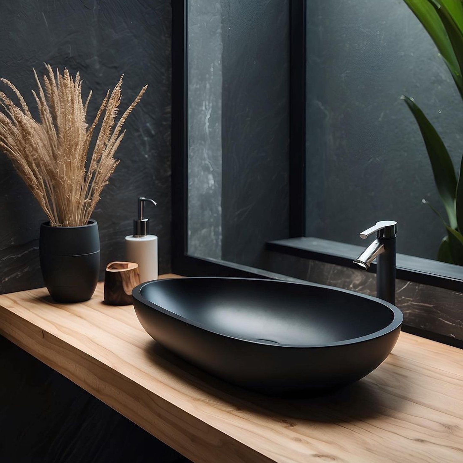 A contemporary bathroom sink