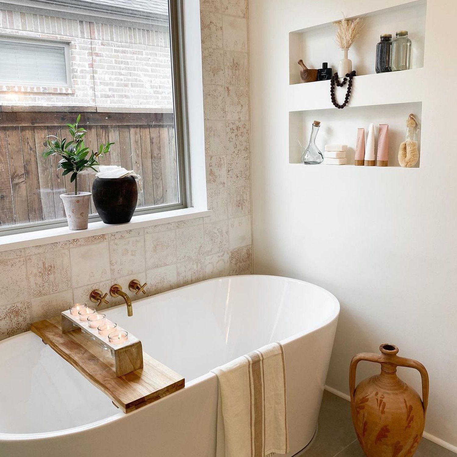 Elegant and serene bathroom