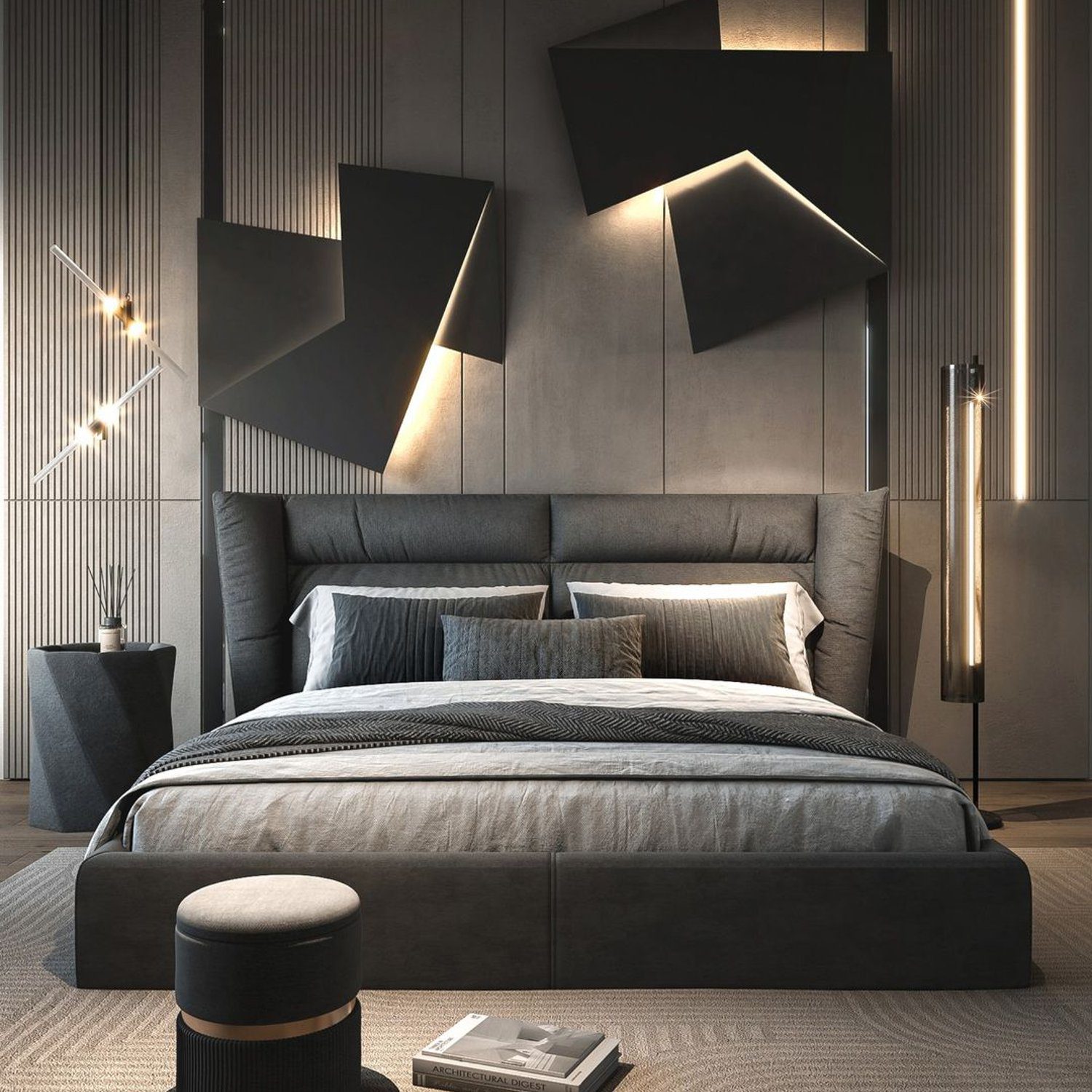 An elegantly designed modern bedroom