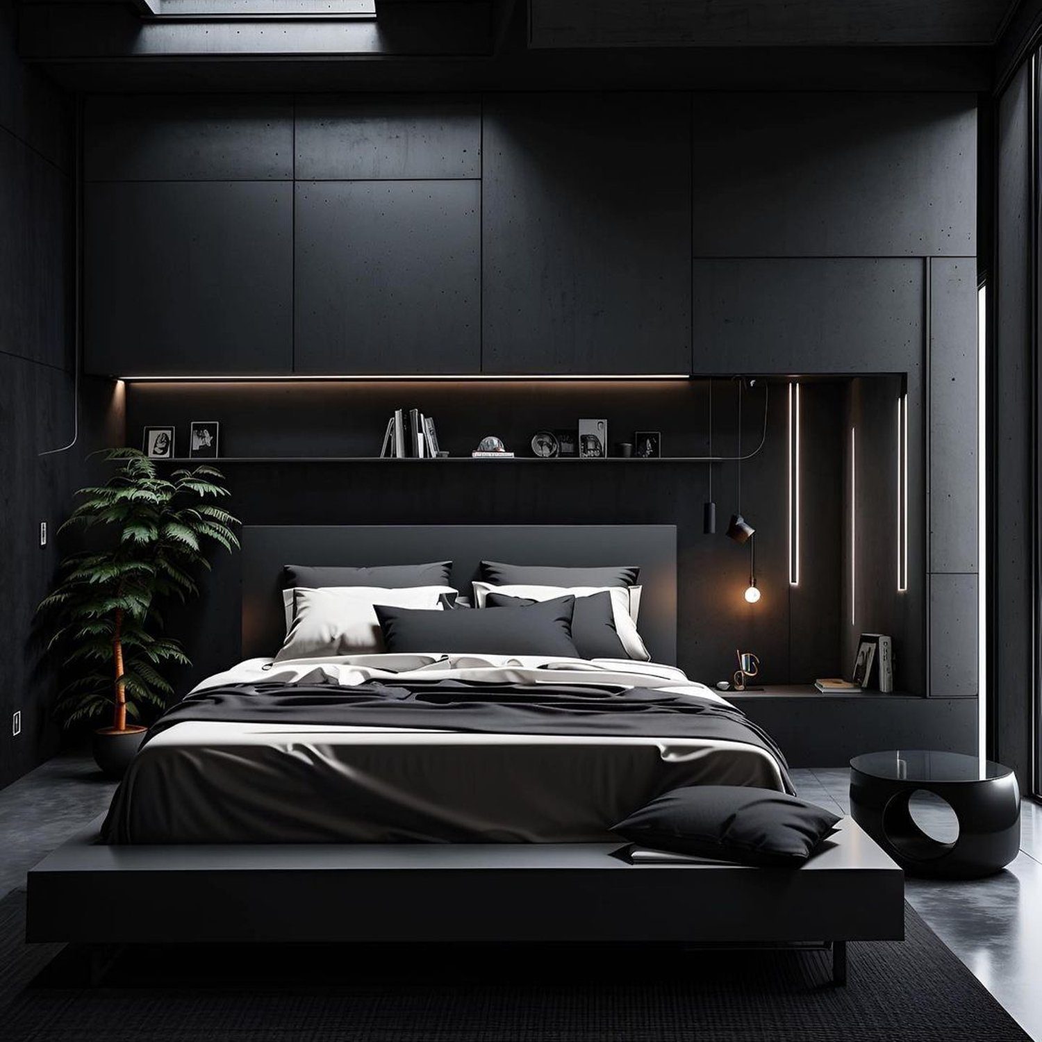 Elegant modern bedroom with minimalist design