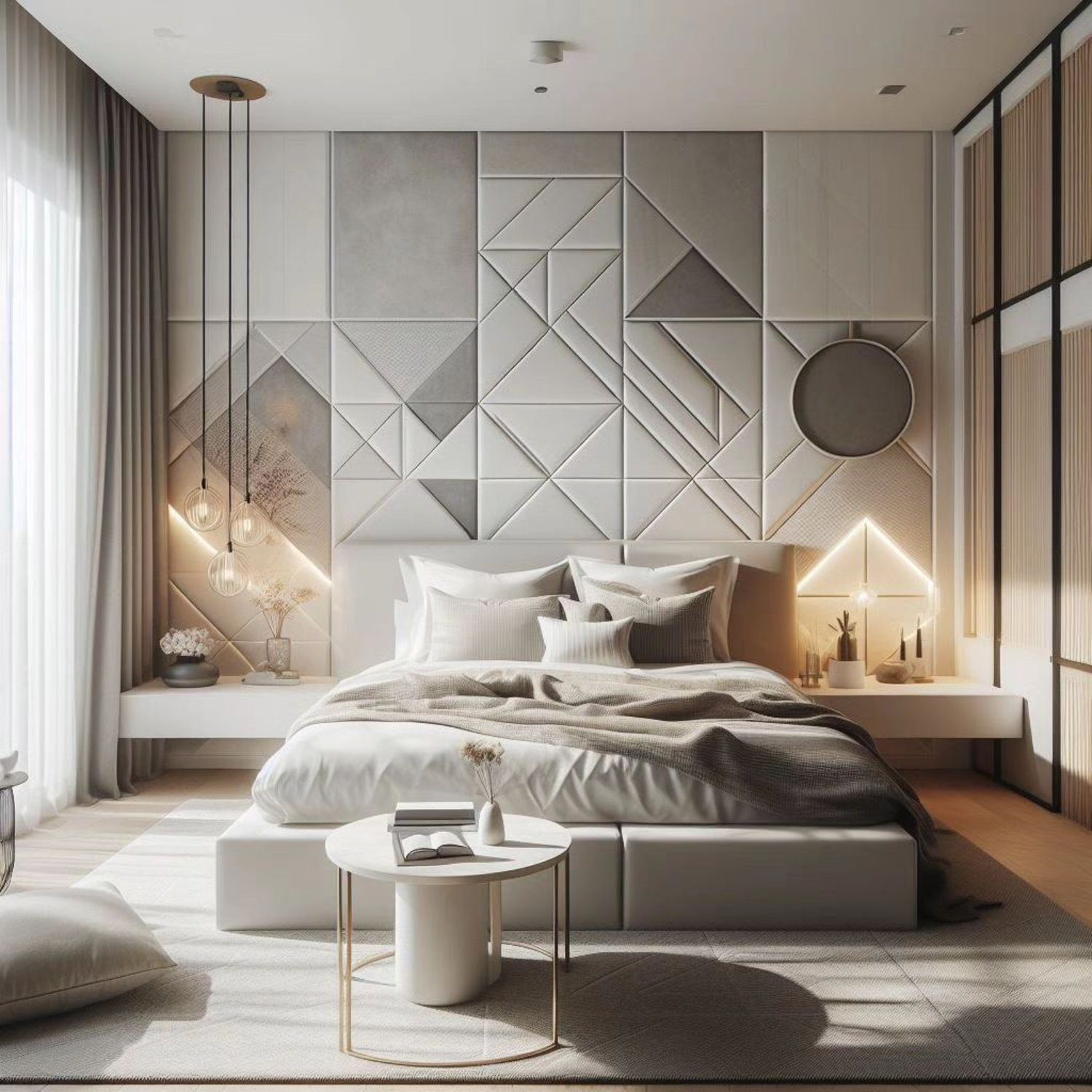 Elegant Geometric Bedroom Design