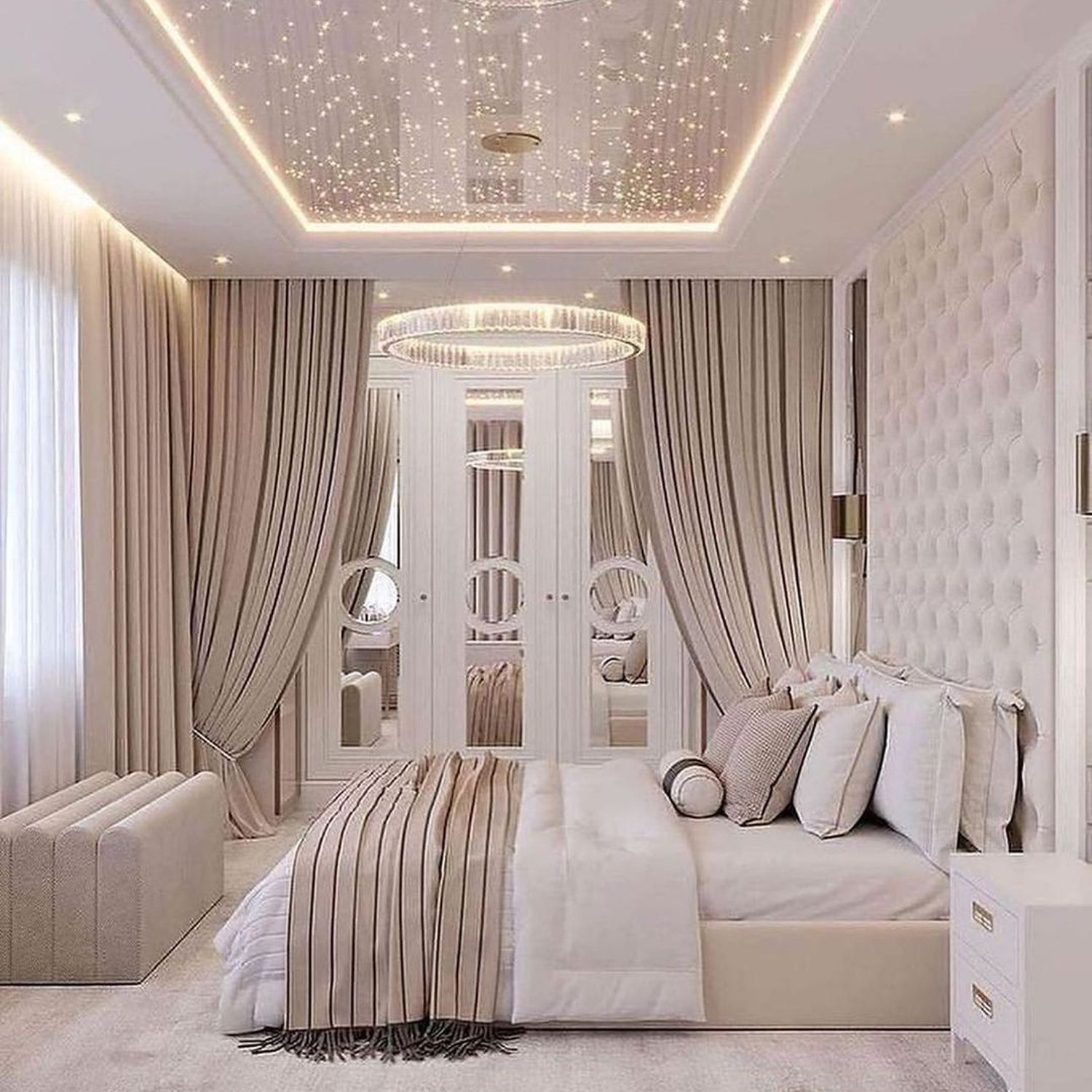 Luxurious and serene bedroom design