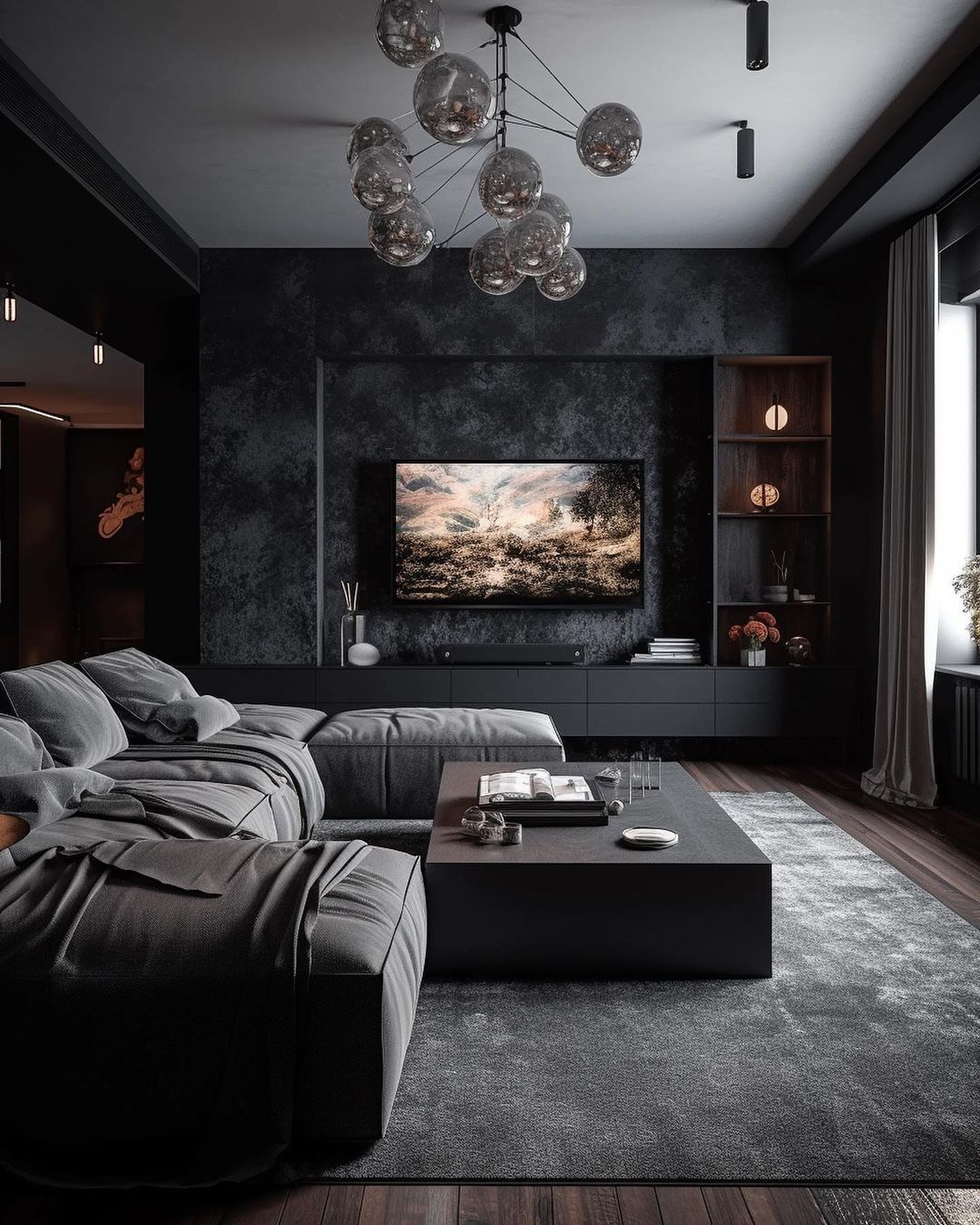 A sophisticated and contemporary living room