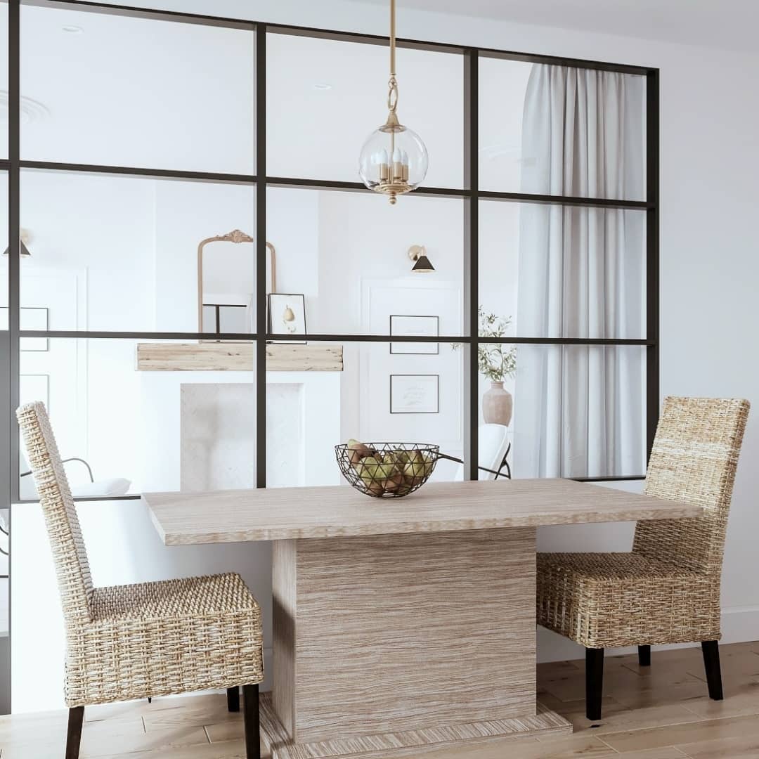 A tastefully designed dining area