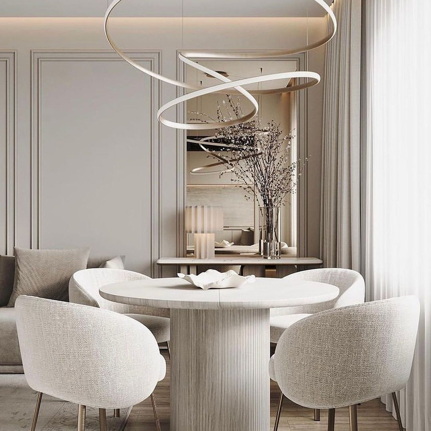 Elegant modern dining area