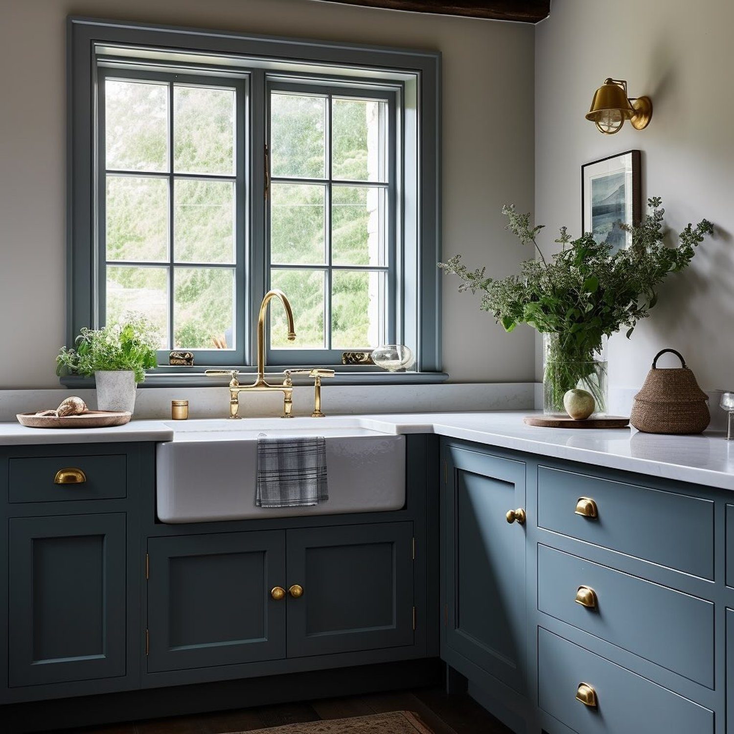 A modern farmhouse-style kitchen