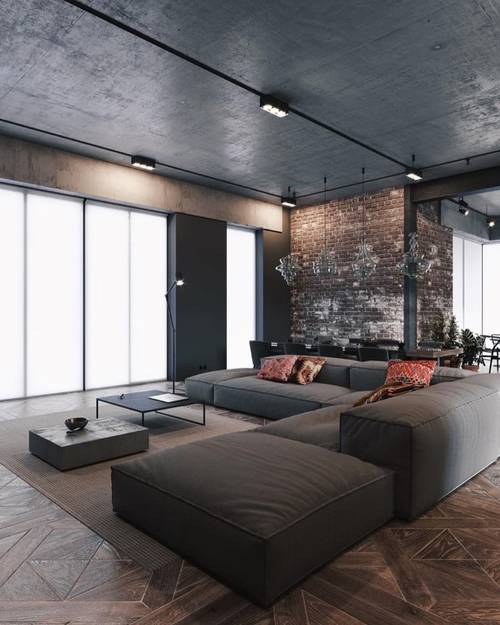 Modern Industrial Living Room