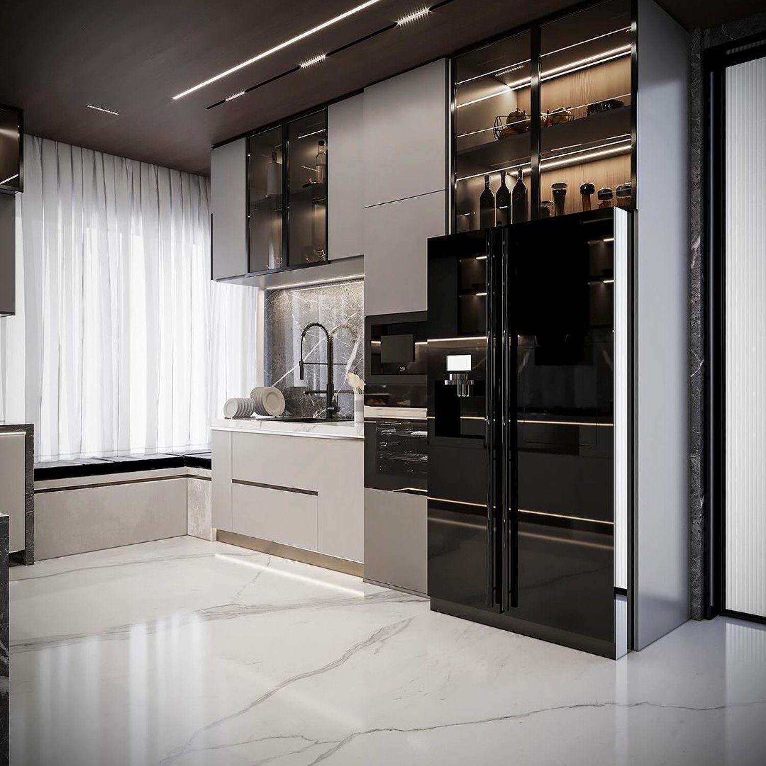 A sleek and modern kitchen design