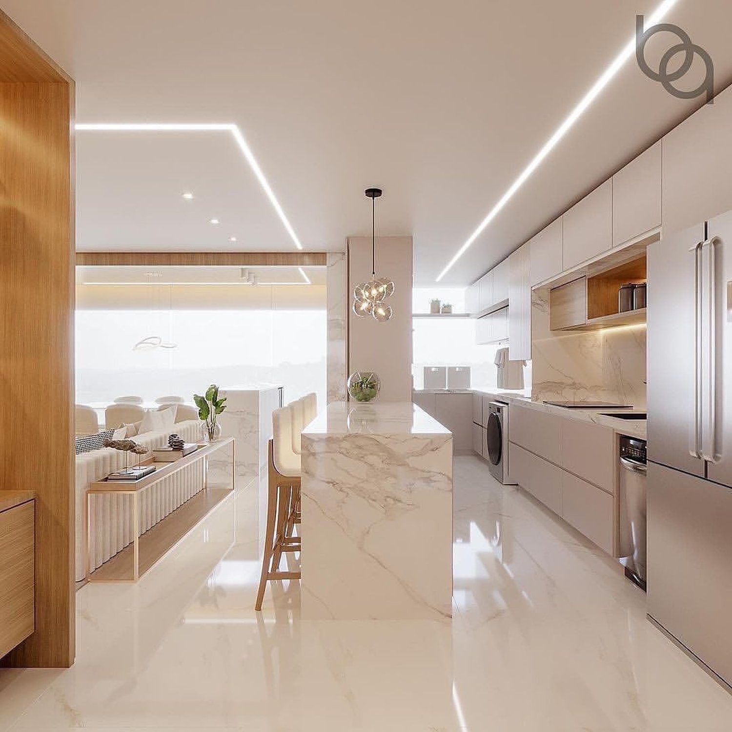 A sleek and modern kitchen with refined finishes