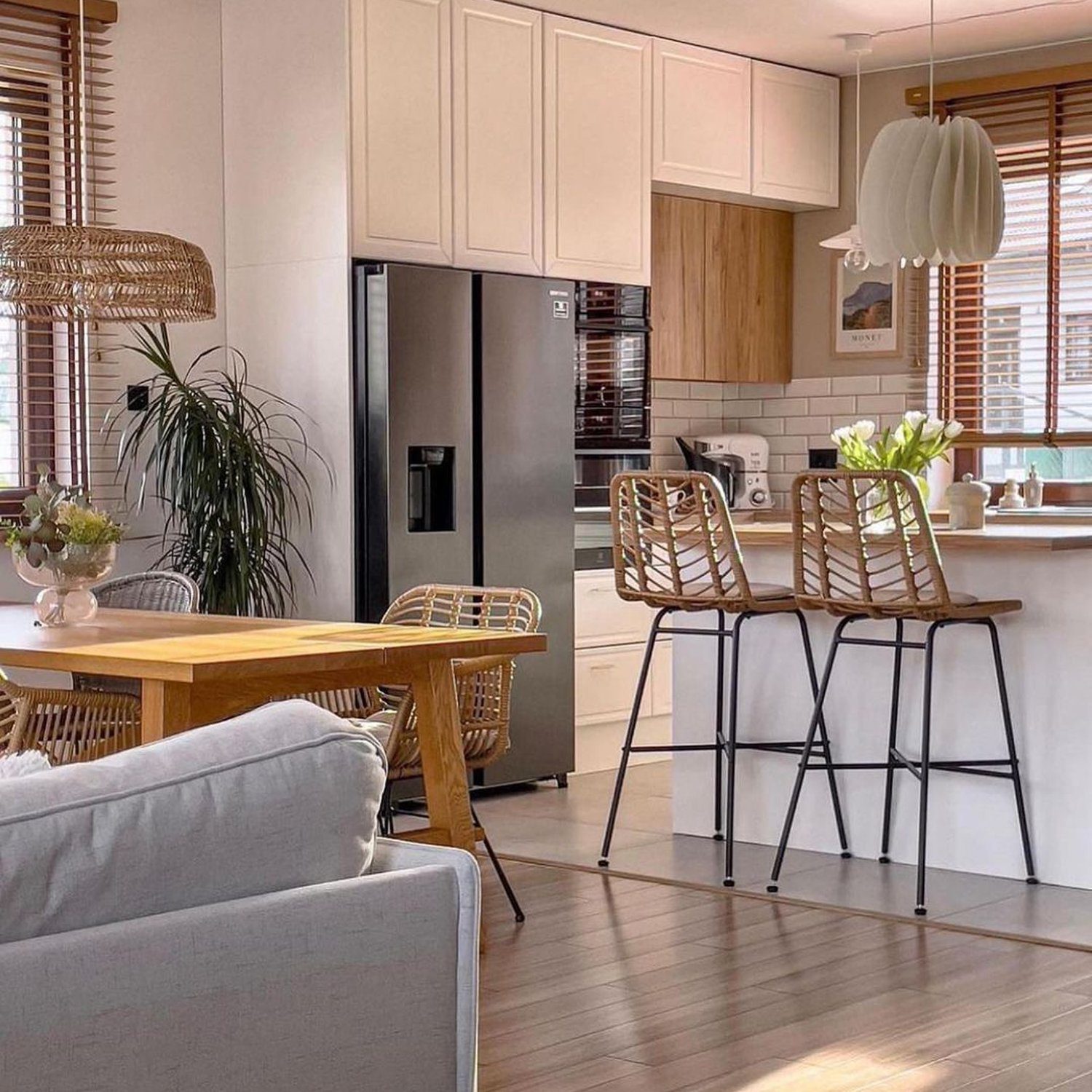 Modern kitchen with natural light