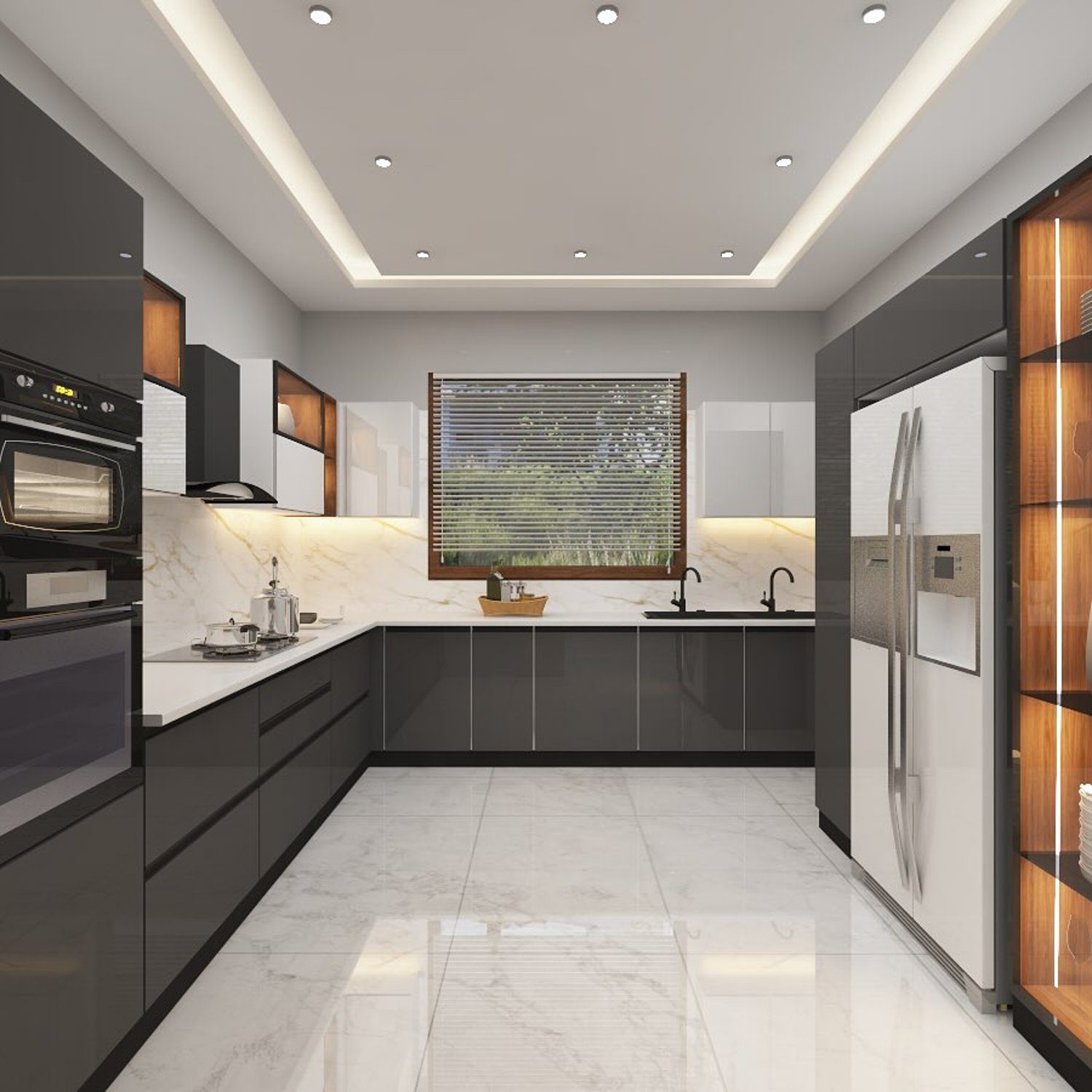 A sleek and modern kitchen