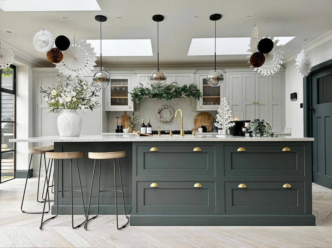 A modern kitchen space with stylish decor