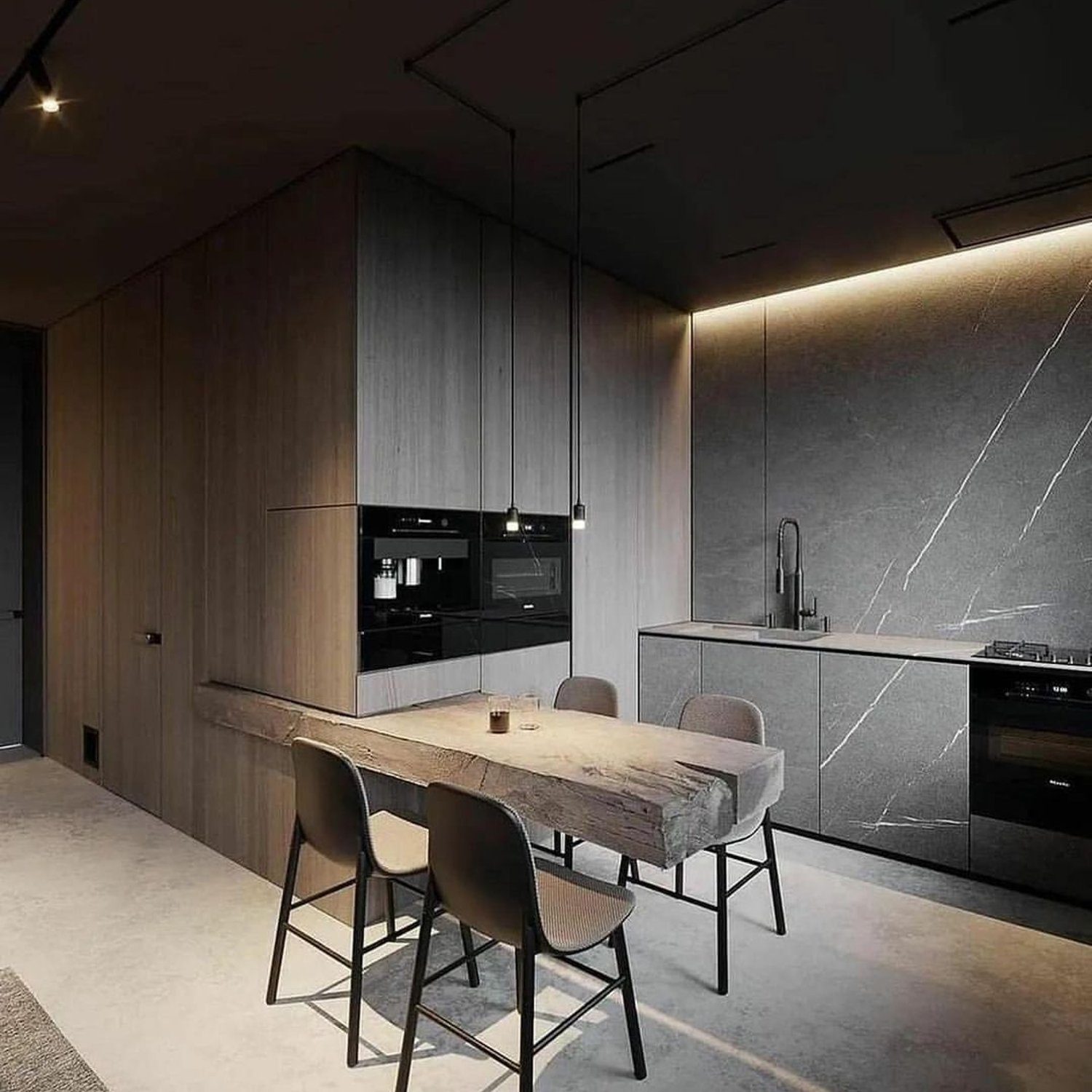 Contemporary kitchen with minimalistic design